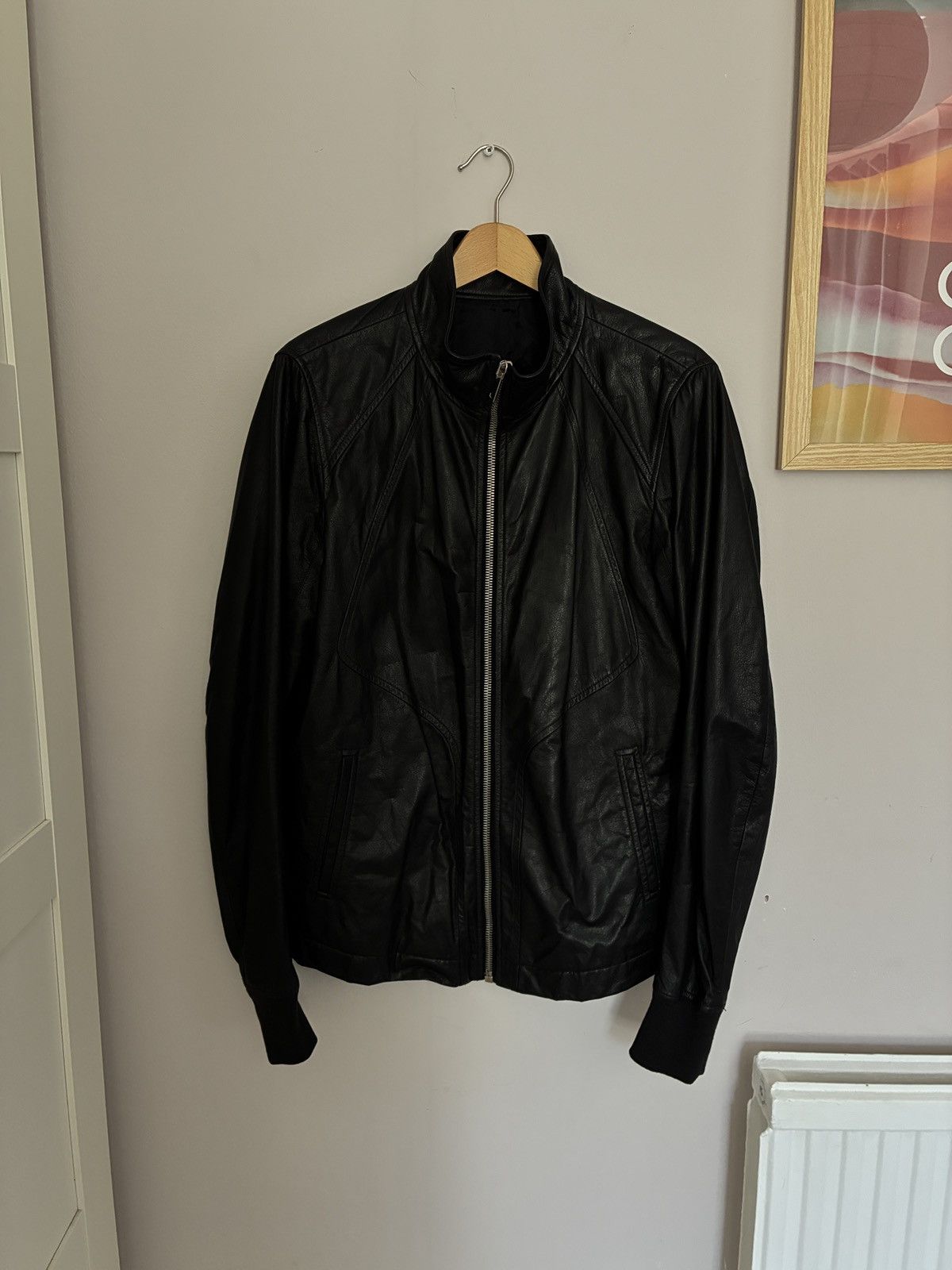Rick Owens Intarsia Cow's Leather Jacket (Olmar & Mirta era) Size US L / EU 52-54 / 3 - 1 Thumbnail