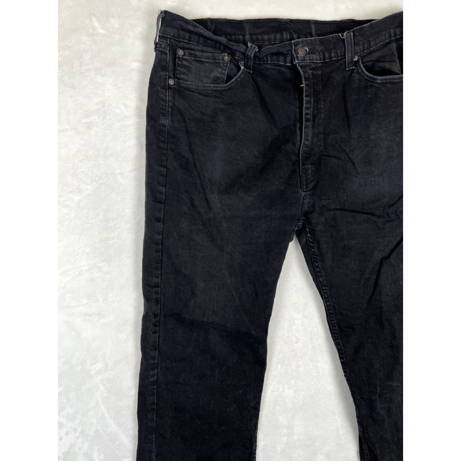 Levi's VINTAGE Levi’s 505 Black Denim Jeans Jeans 38x32 Men 90s Grunge Straight USA Read Faded Comfort Regular Men Size US 38 / EU 54 - 4 Thumbnail