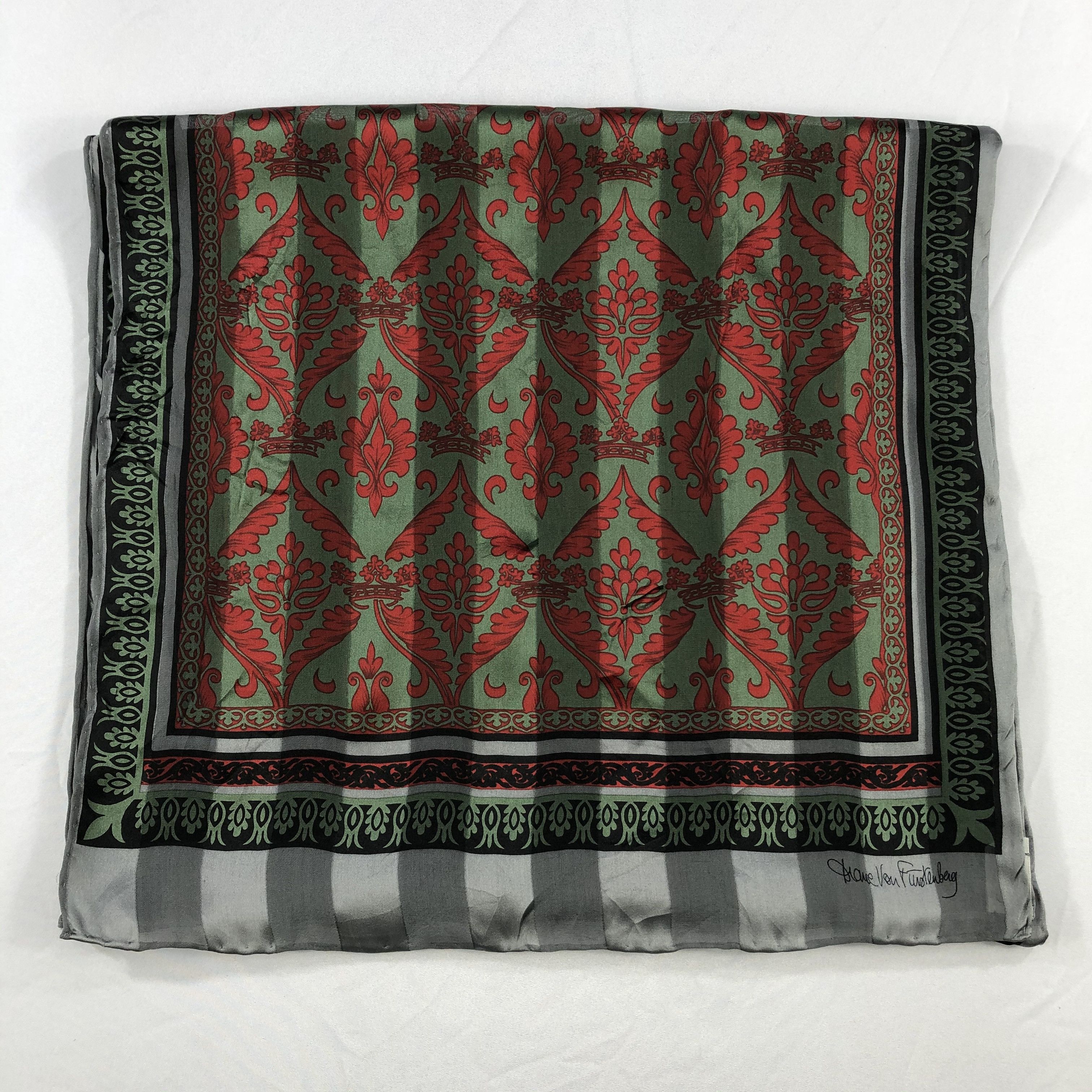 Diane von Furstenberg × Vintage Vintage Diane Von Furstenberg Silk Scarf Size ONE SIZE - 3 Thumbnail