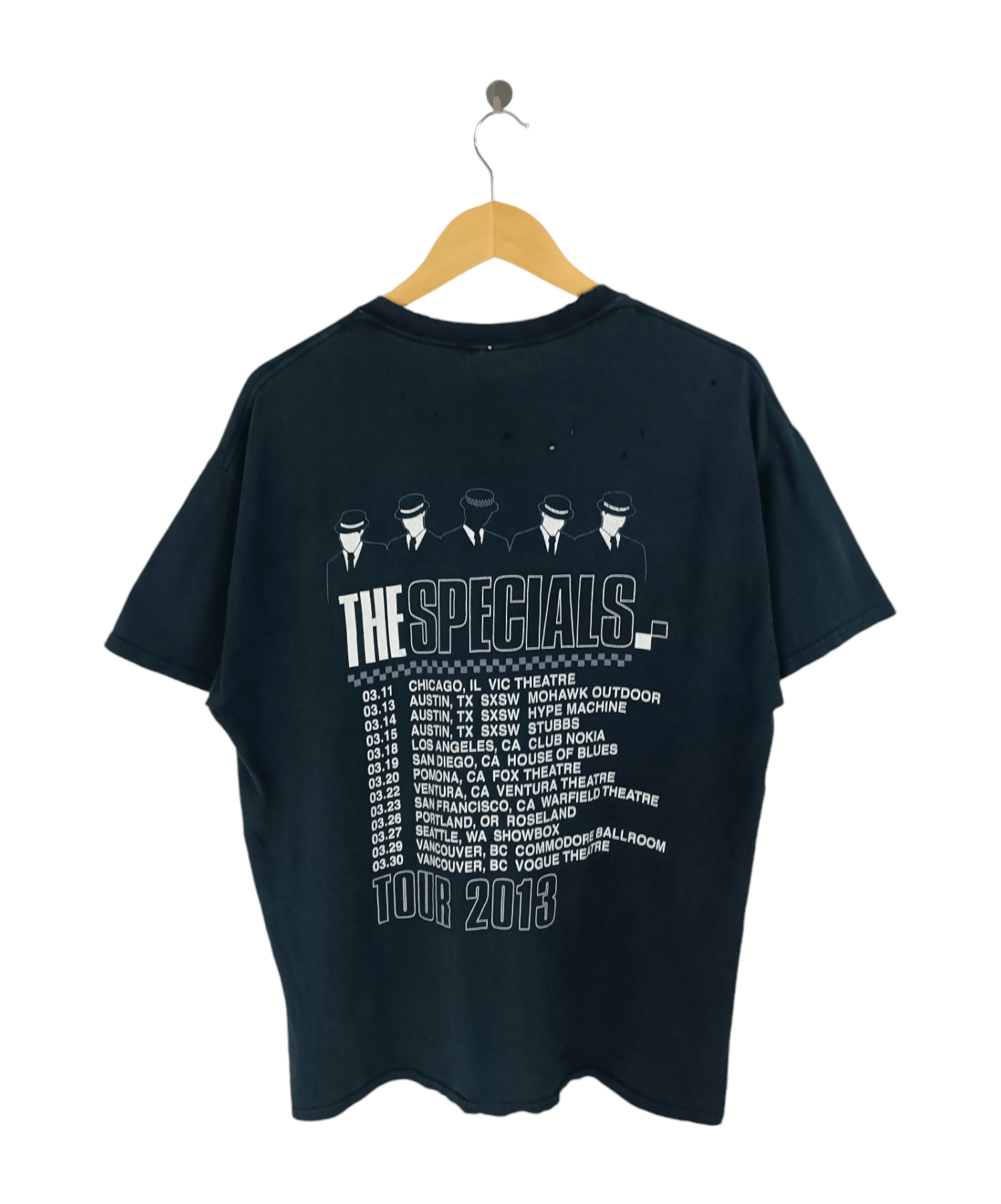 Vintage THRASH FADED VINTAGE '13 THE SPECIALS TOUR TEE SKA RANCID Size US M / EU 48-50 / 2 - 2 Thumbnail
