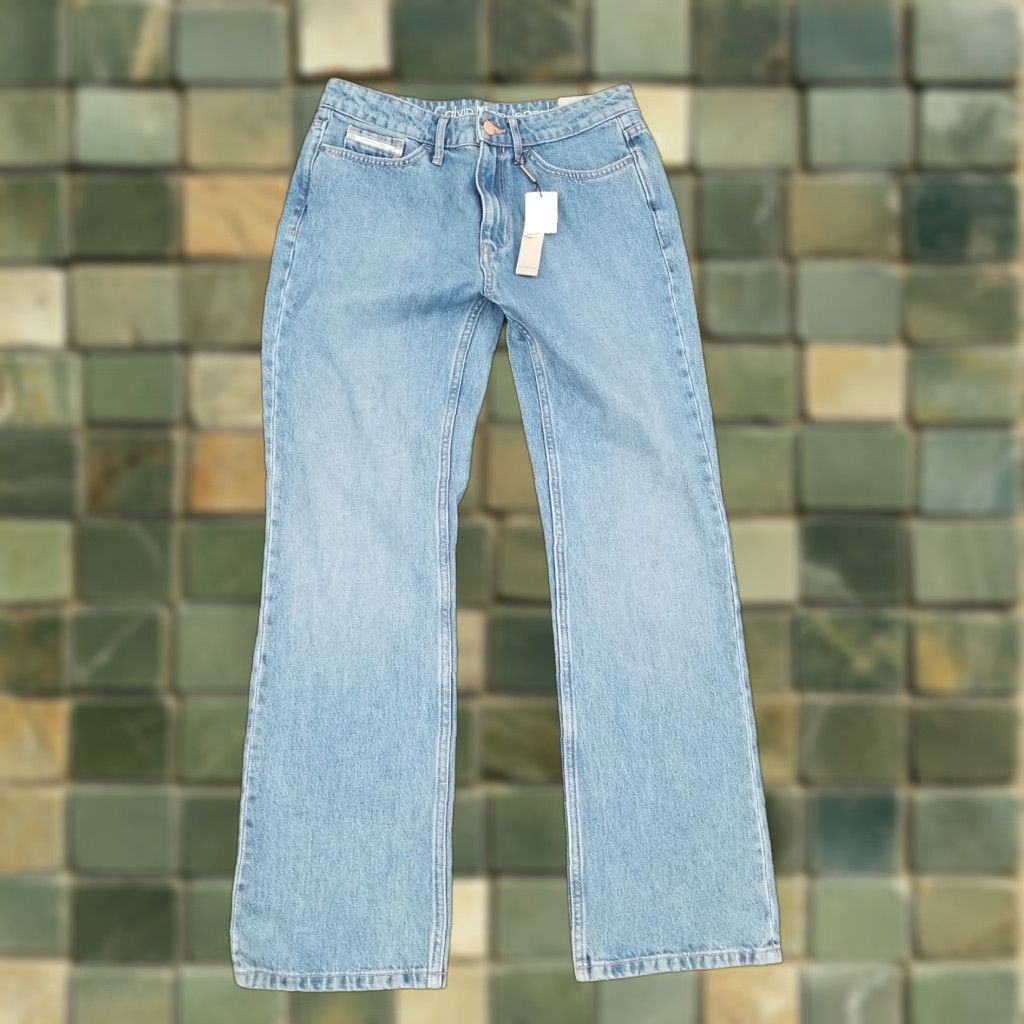 Calvin Klein Calvin Klein Jeans Womens Size 29 High Rise Straight Jeans Belted Blue Cotton Denim Regular Length Petite Size 29" - 1 Thumbnail