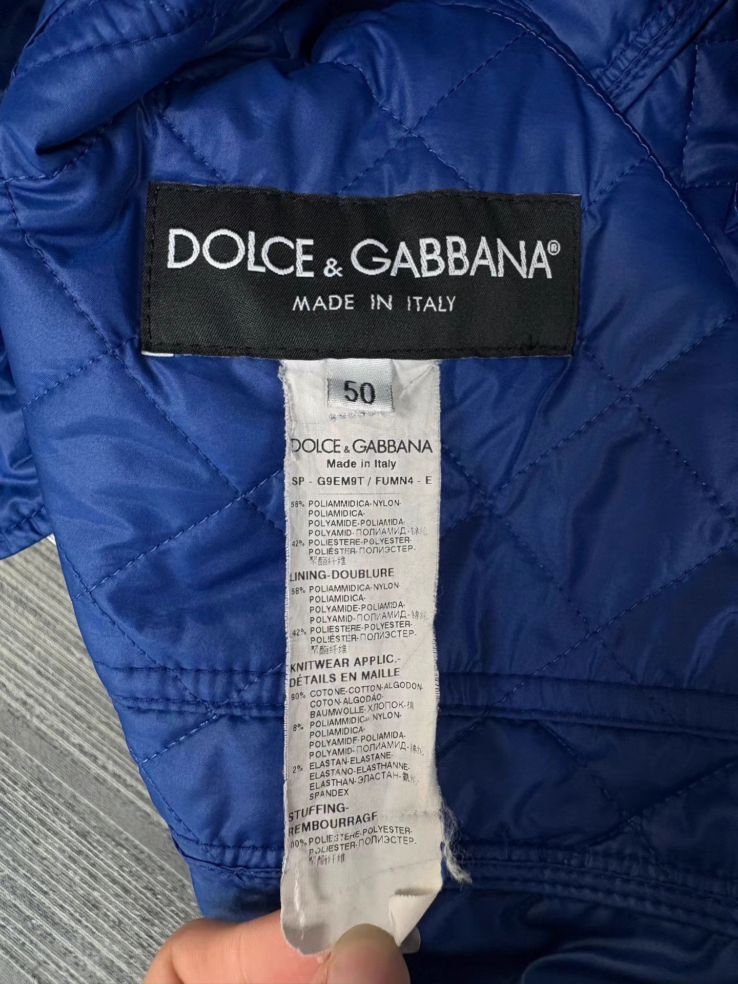 Dolce & Gabbana DOLCE&GABBANA Lightweight Padded Jacket Size US M / EU 48-50 / 2 - 4 Thumbnail