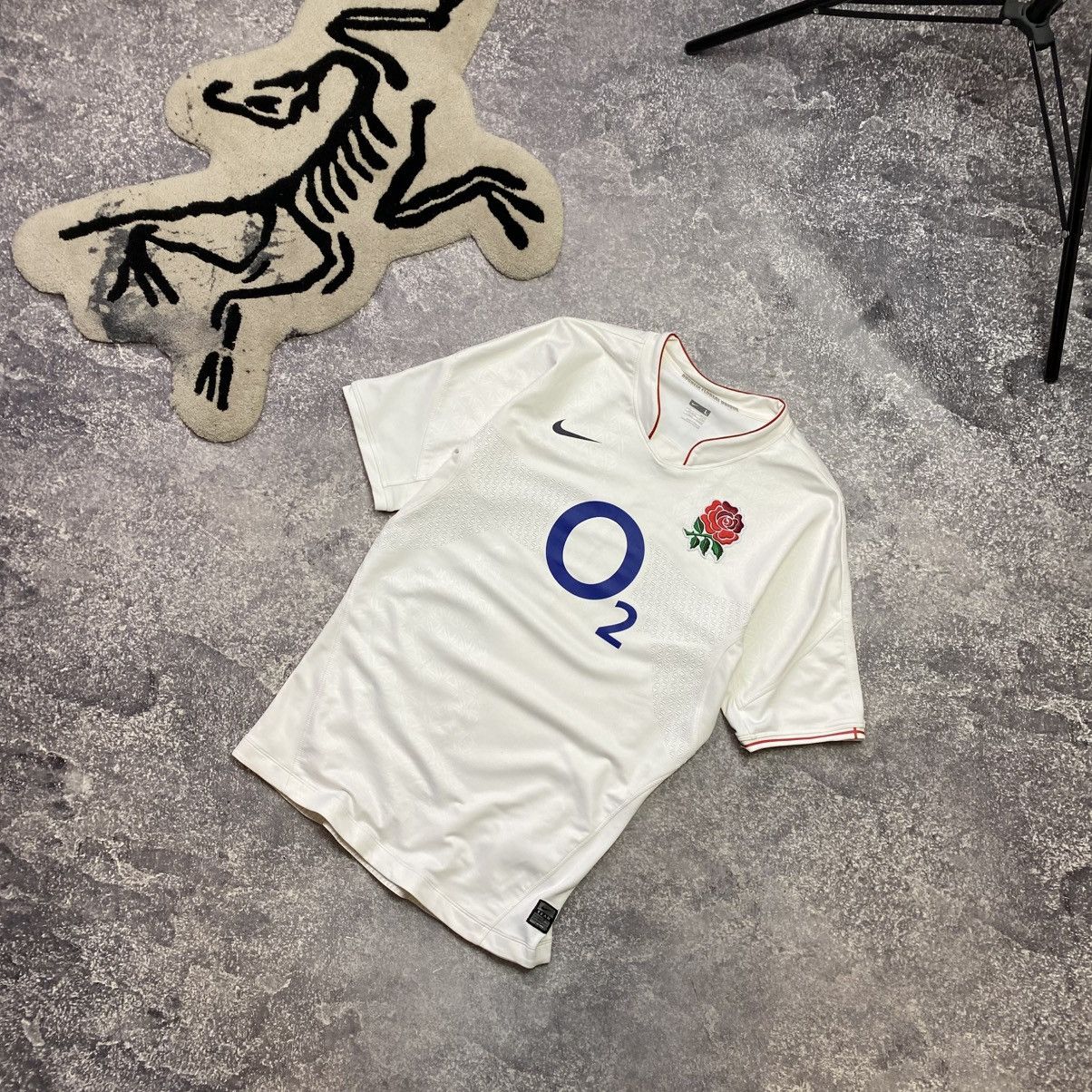 Vintage Vintage Nike England Rugby o2 00’s white jersey Size US L / EU 52-54 / 3 - 1 Thumbnail