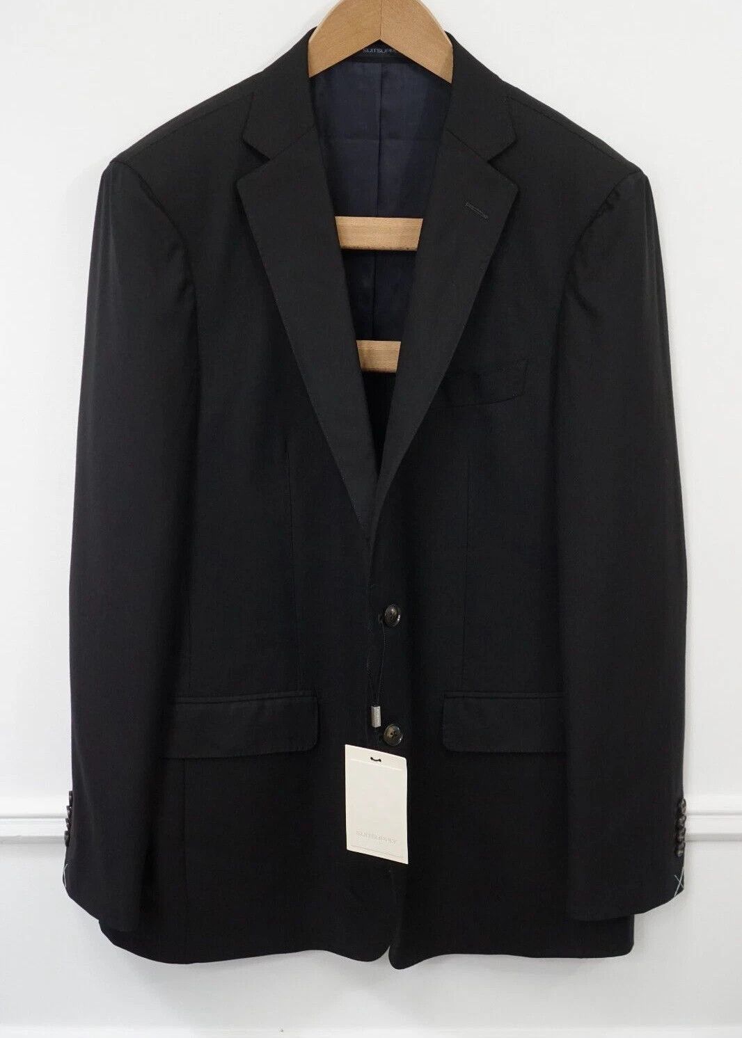 Suitsupply Men Suitsupply Blazer Sienna Single Breasted Black S150 US44 Size 44R - 1 Thumbnail