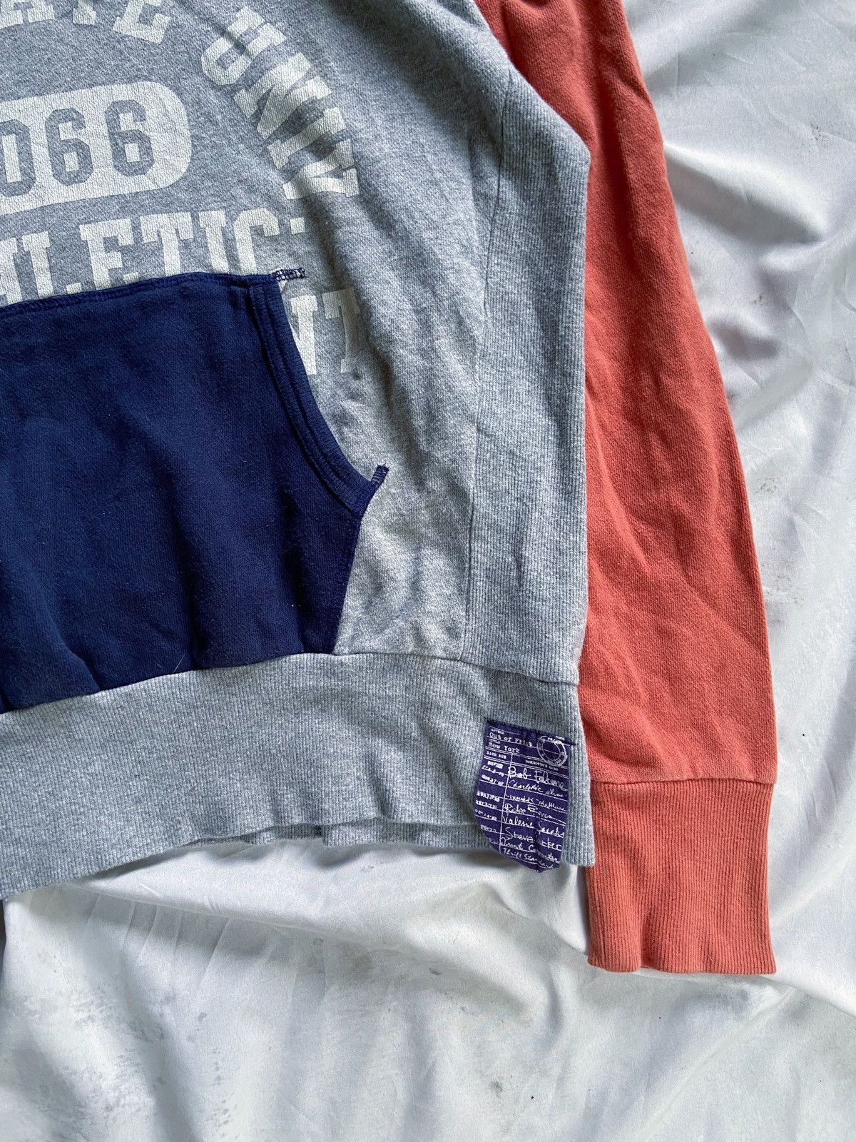 Japanese Brand THRIFT STANDARD OLDAND FUNNY STYLING COLOUR BLOCK HOODIE Size US M / EU 48-50 / 2 - 6 Thumbnail