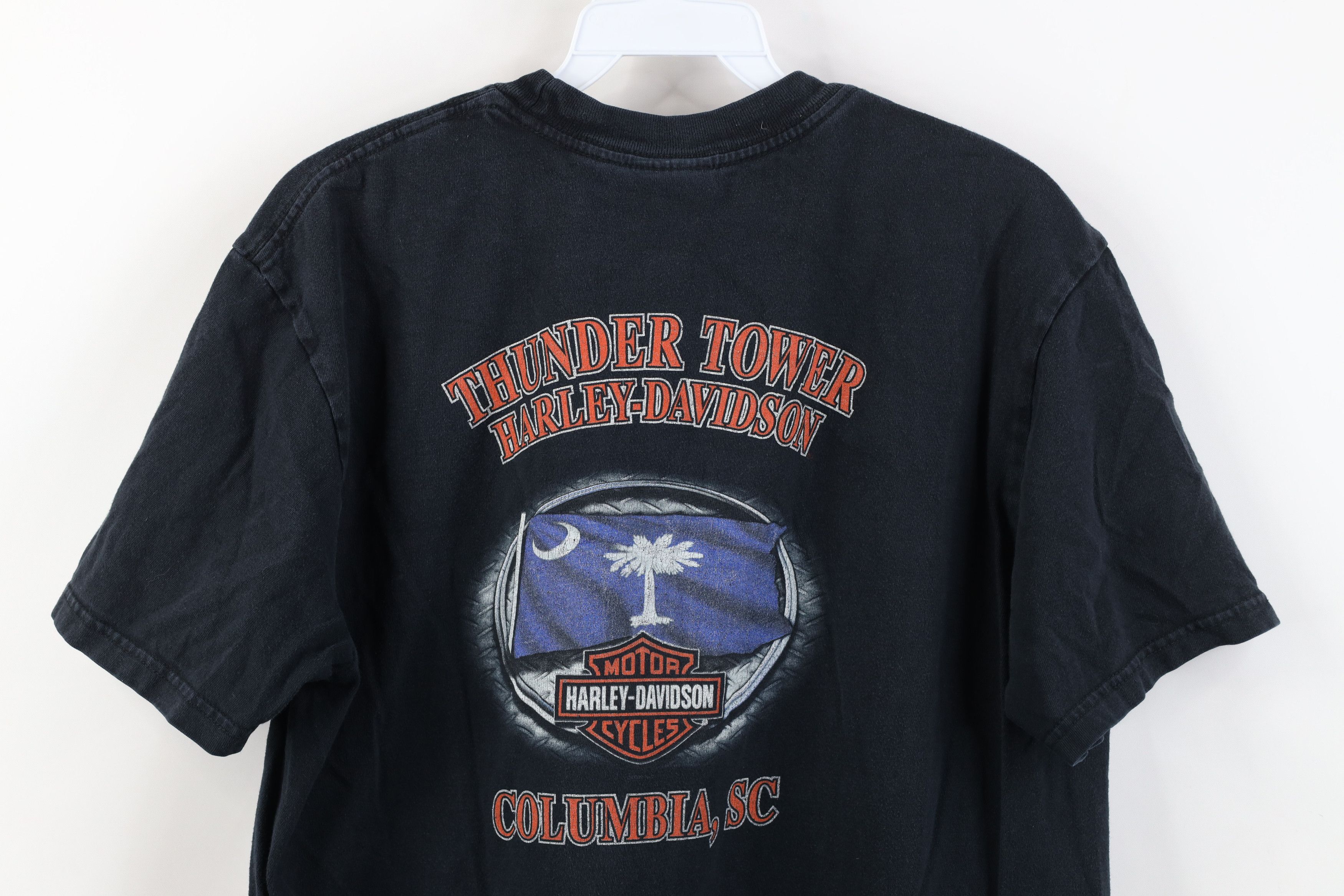 Harley Davidson Vintage Y2K Harley Davidson Spell Out Fire Flames T-Shirt Size US M / EU 48-50 / 2 - 13 Thumbnail
