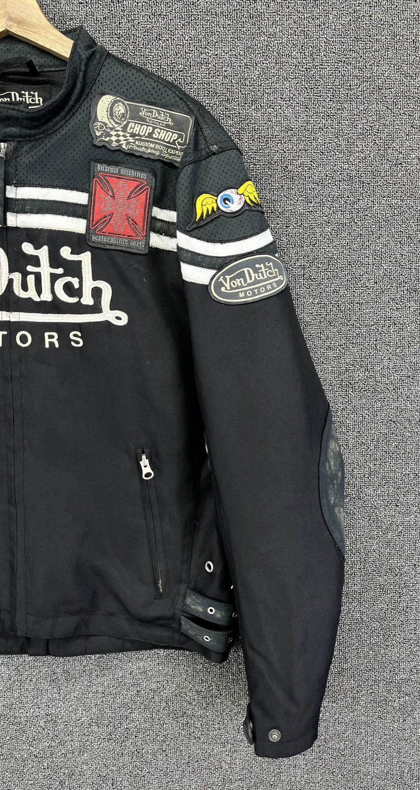 Von Dutch Vintage Von Dutch Trashed Rare Motor Racing Jacket Size US L / EU 52-54 / 3 - 4 Thumbnail
