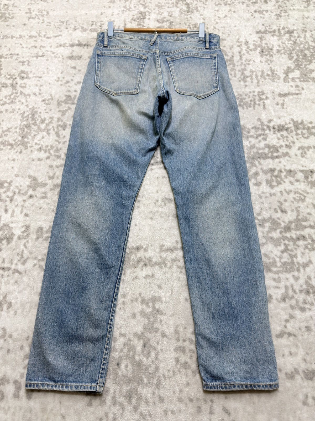 Japanese Brand Vintage Ships Selvedge Denim Light Wash Skinny Fit Size US 31 - 2 Thumbnail