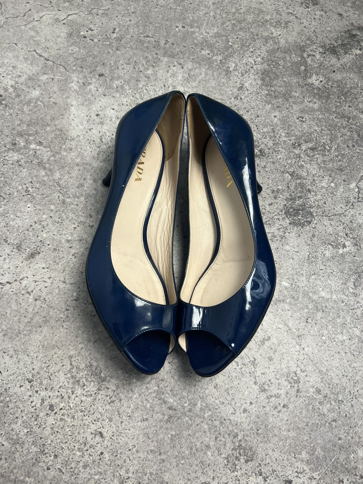 Prada PRADA Kitten Heels Blue Patent Leather EU 38 US 9 Size US 8 / IT 38 - 4 Thumbnail