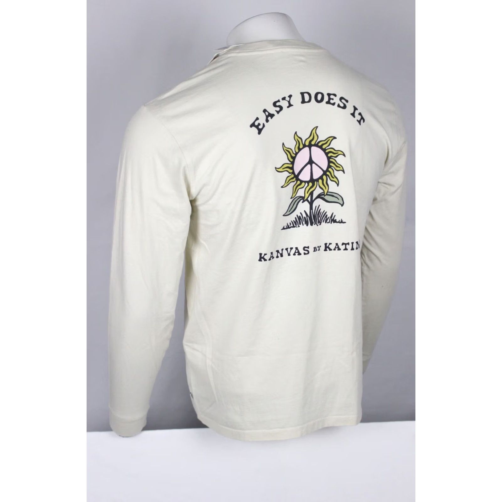 Katin Katin Men’s Sunflower Long Sleeve T Shirt M Medium White 100% Organic Cotton Size US M / EU 48-50 / 2 - 5 Thumbnail