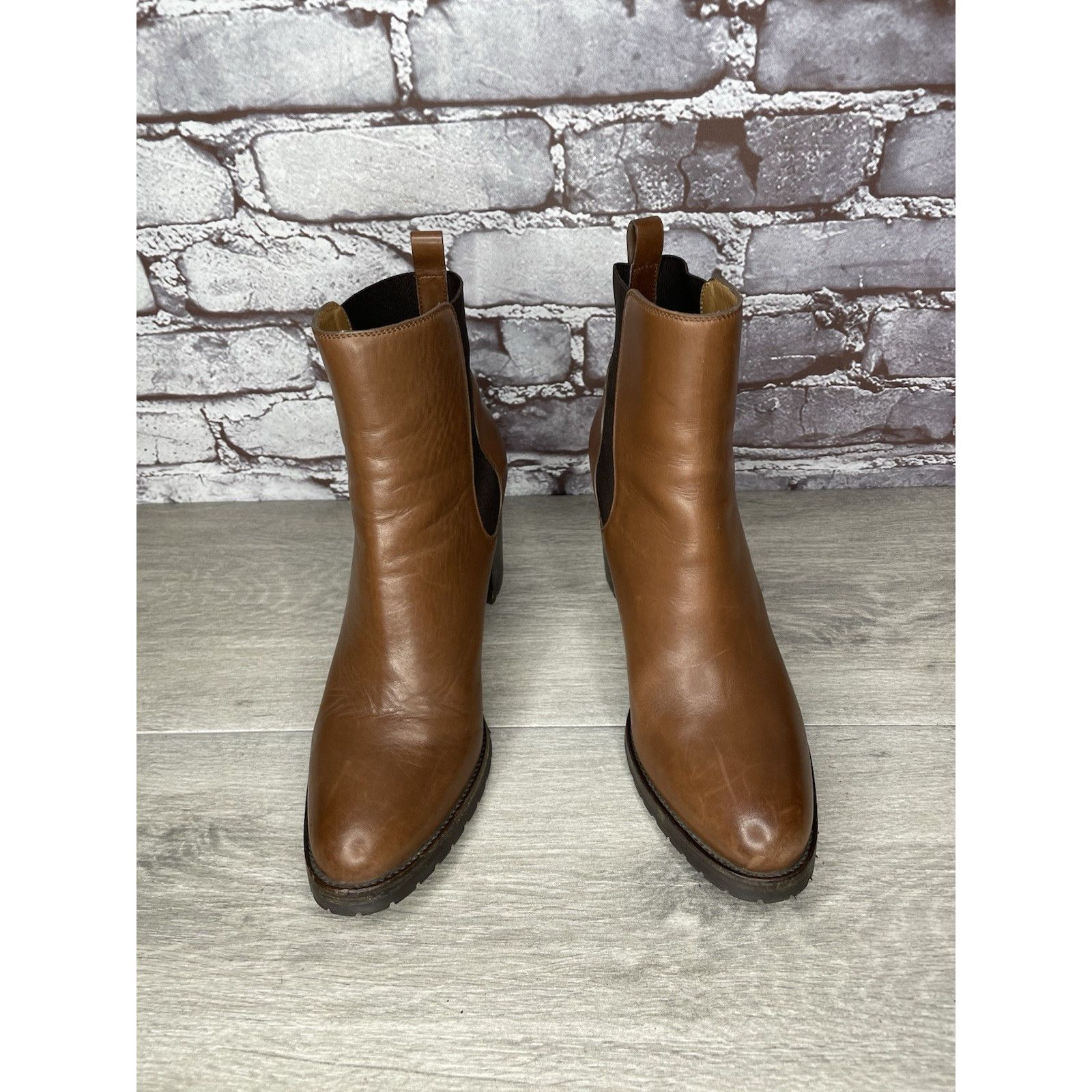 Sartore Sartore Paris Brown Leather Ankle Chelsea Vibram Heel Bootie Size US 7.5 / IT 37.5 - 3 Thumbnail