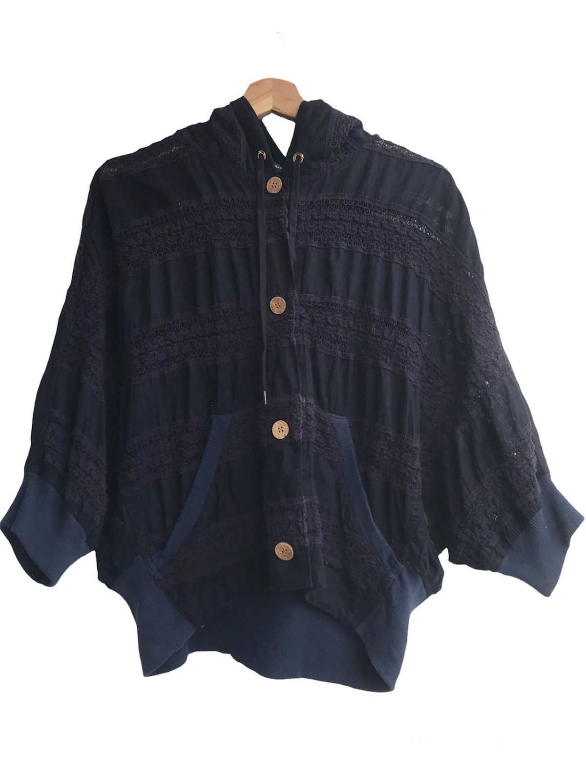 mercibeaucoup Mercibeaucoup Linen Blend Batwing Sleeves Hoodie Size S / US 4 / IT 40 - 1 Thumbnail