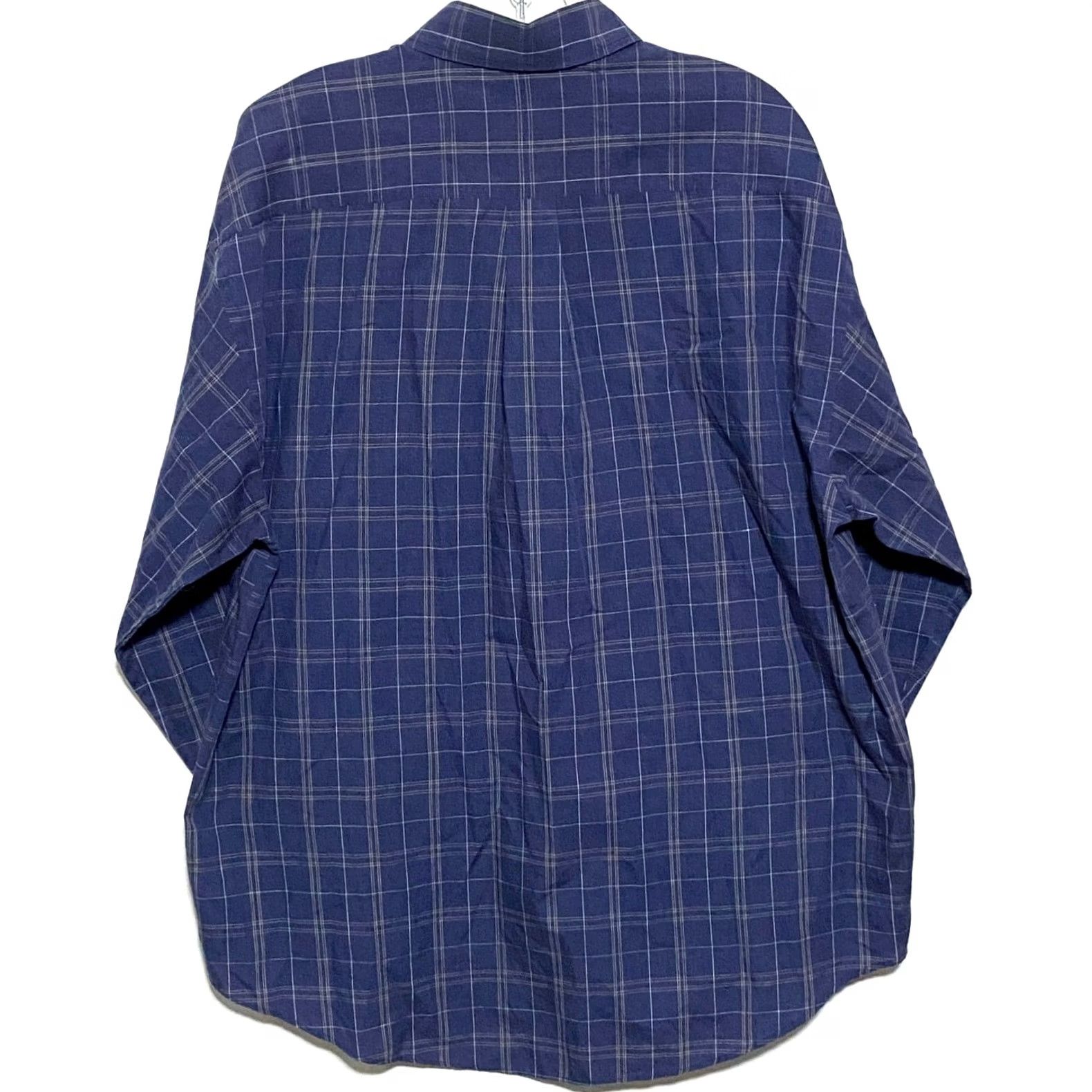 Van Heusen VINTAGE Van Heusen Wrinkle Free Button Dress Shirt Mens L 16-16.5 Plaid Office Preppy Size 42R - 3 Thumbnail