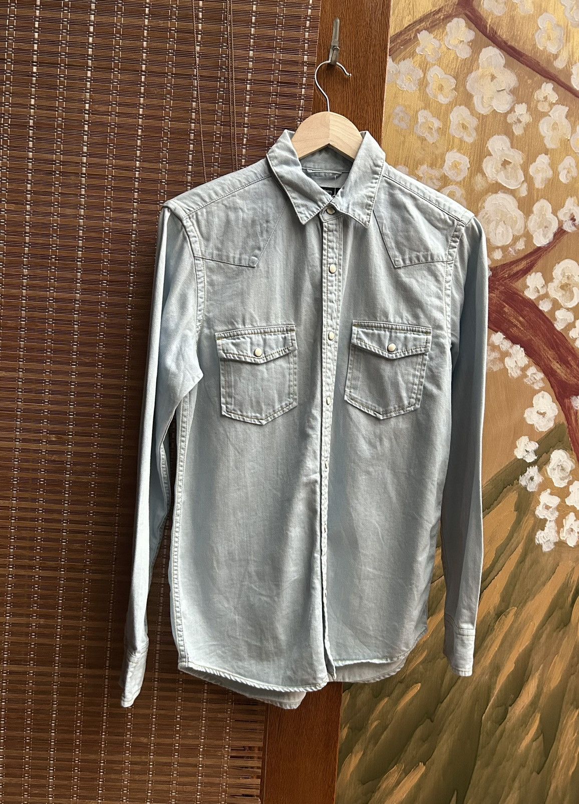 Beams Plus Beams Blue Washed Western Shirt Pearl Snap Size M Size US M / EU 48-50 / 2 - 1 Thumbnail