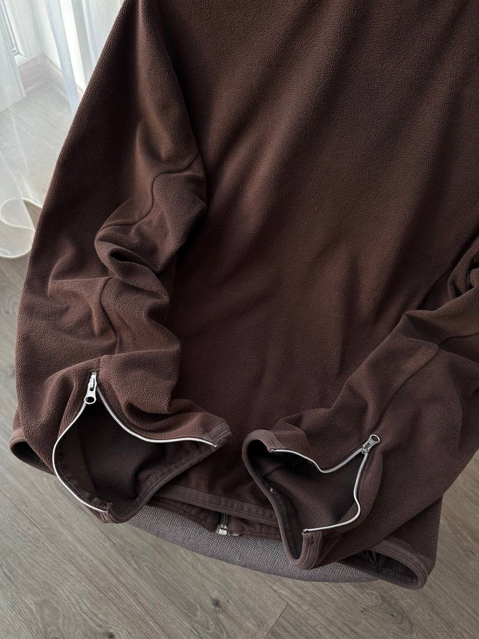 Nike × Nike ACG × Vintage Vintage Nike Brown Full Zip Fleece Hoodie Size L / US 10 / IT 46 - 12 Thumbnail
