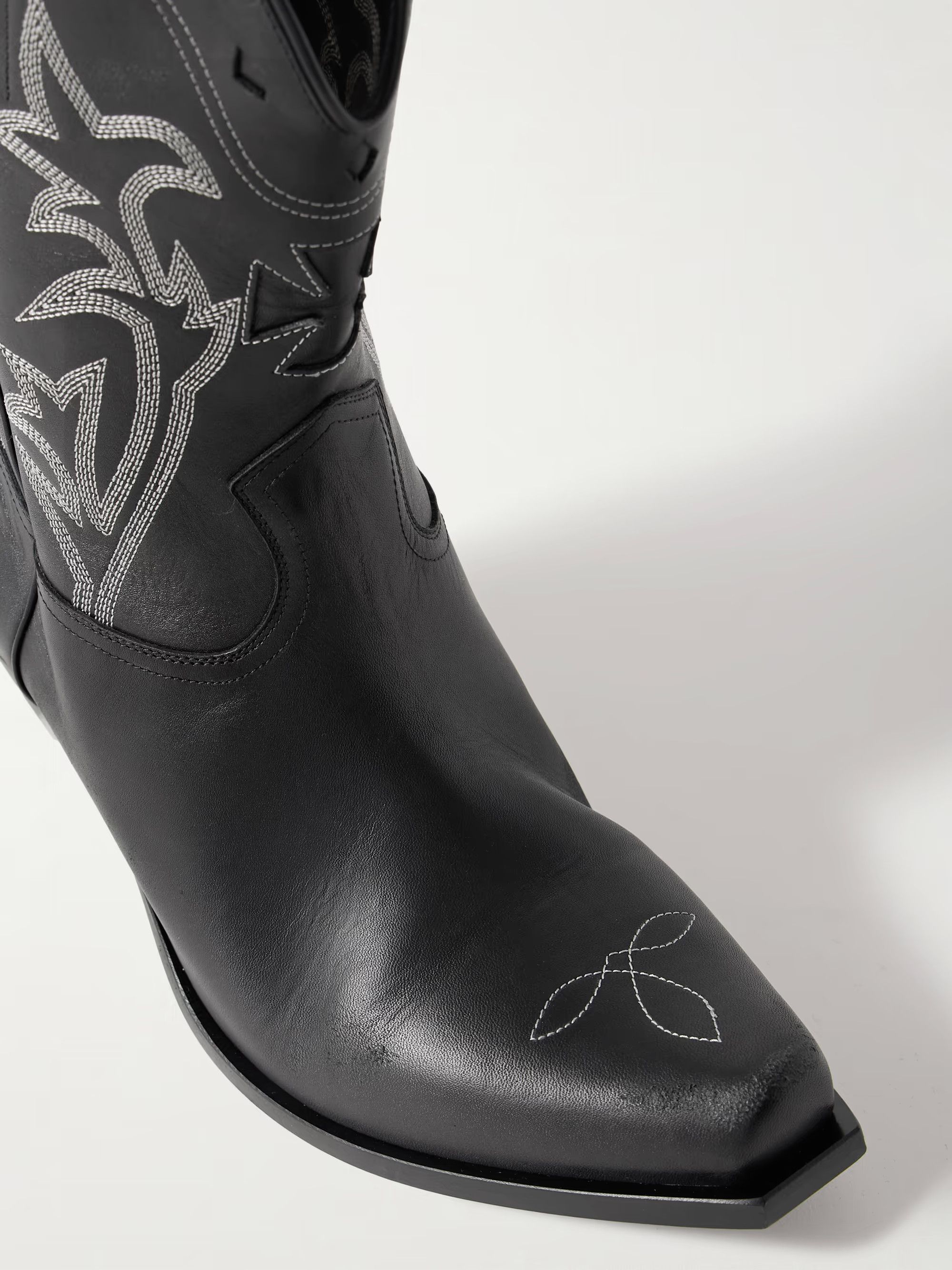 Enfants Riches Deprimes Swiss Cowboy Embroidered Leather Boots Black Size US 8 / EU 41 - 4 Thumbnail