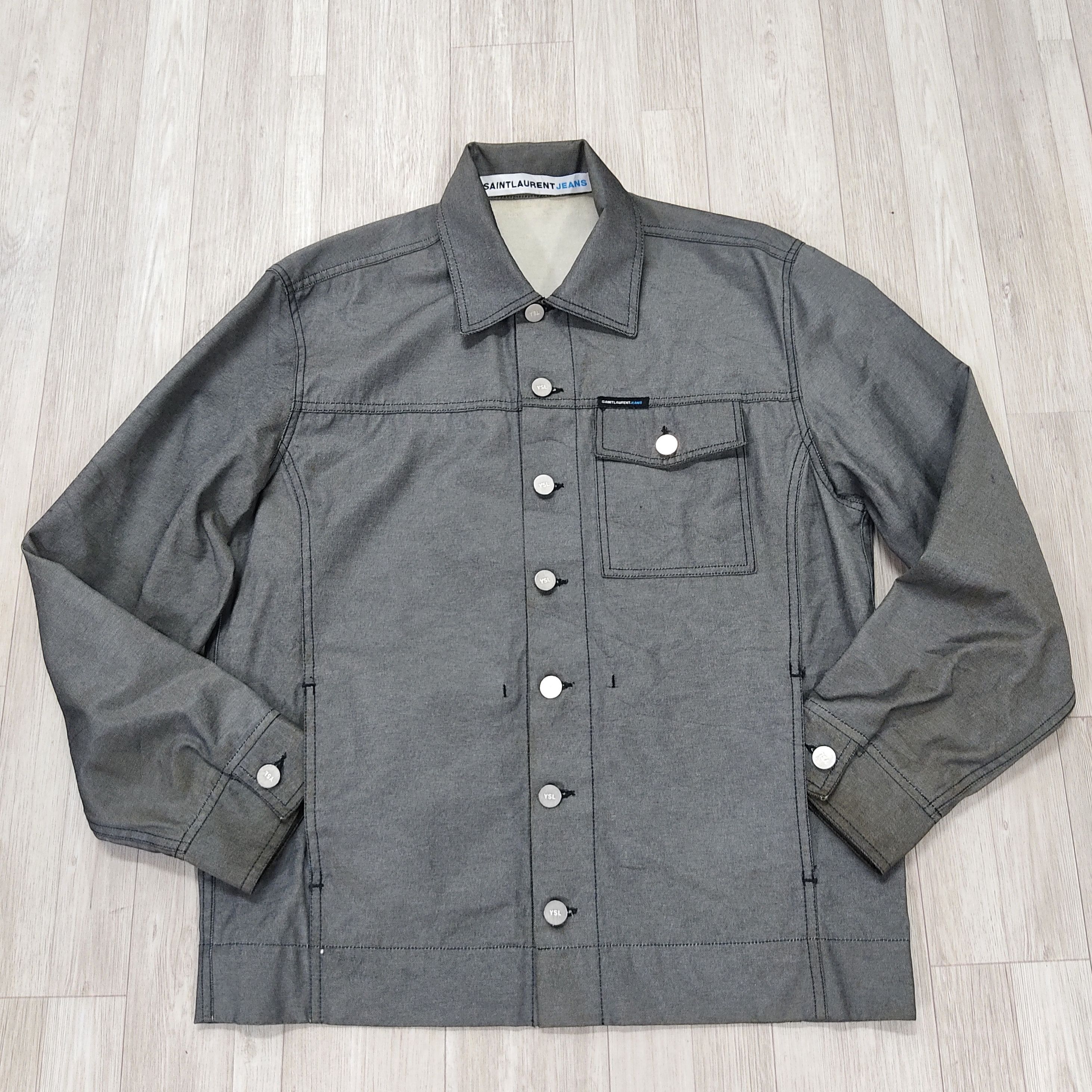 Yves Saint Laurent SAINT LAURENT JEANS Baumwolle Overshirt Jacket Size US M / EU 48-50 / 2 - 10 Thumbnail