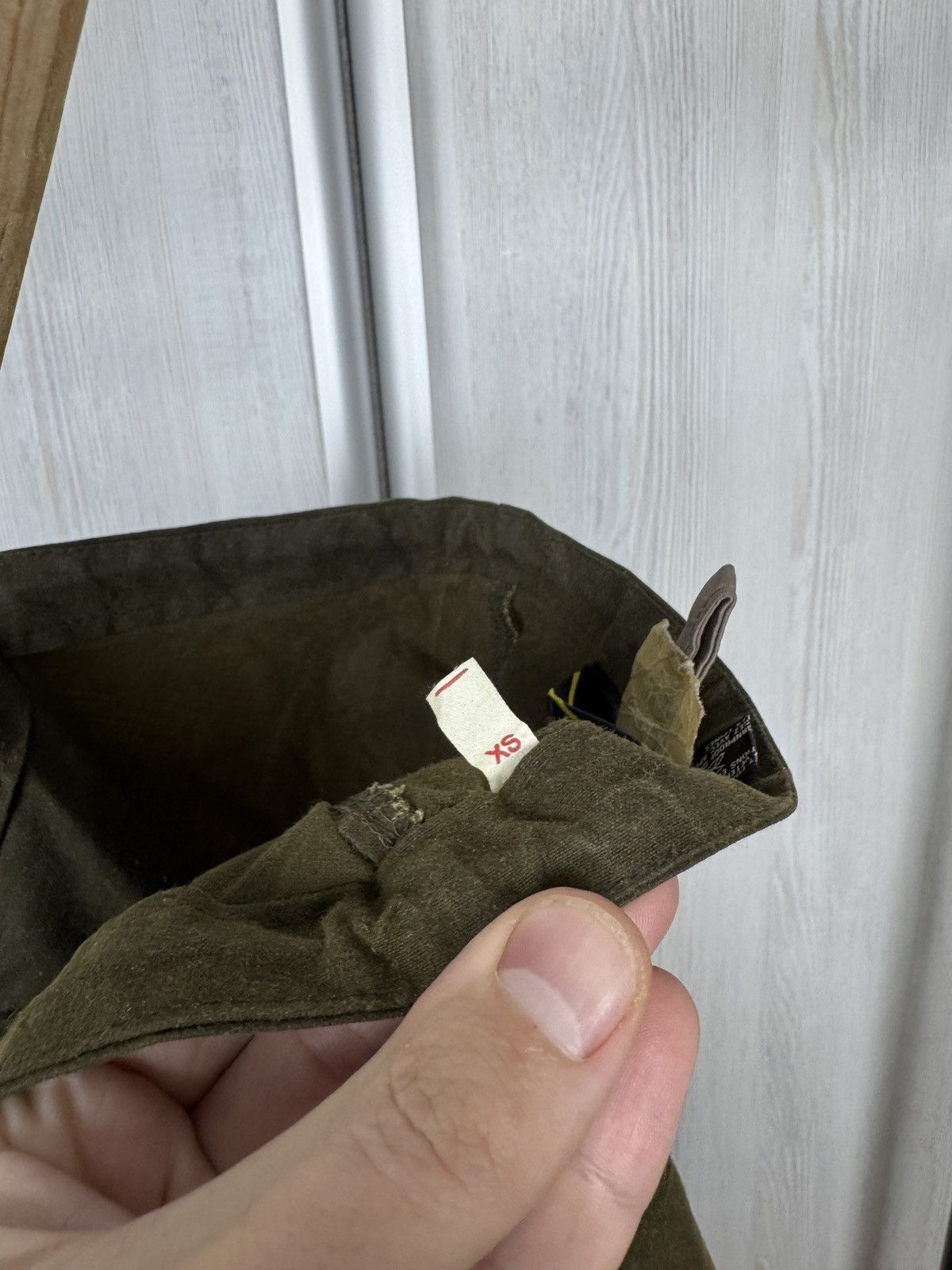 Barbour Barbour made in England khaki green vintage waxed pants XS Size US 30 / EU 46 - 15 Thumbnail