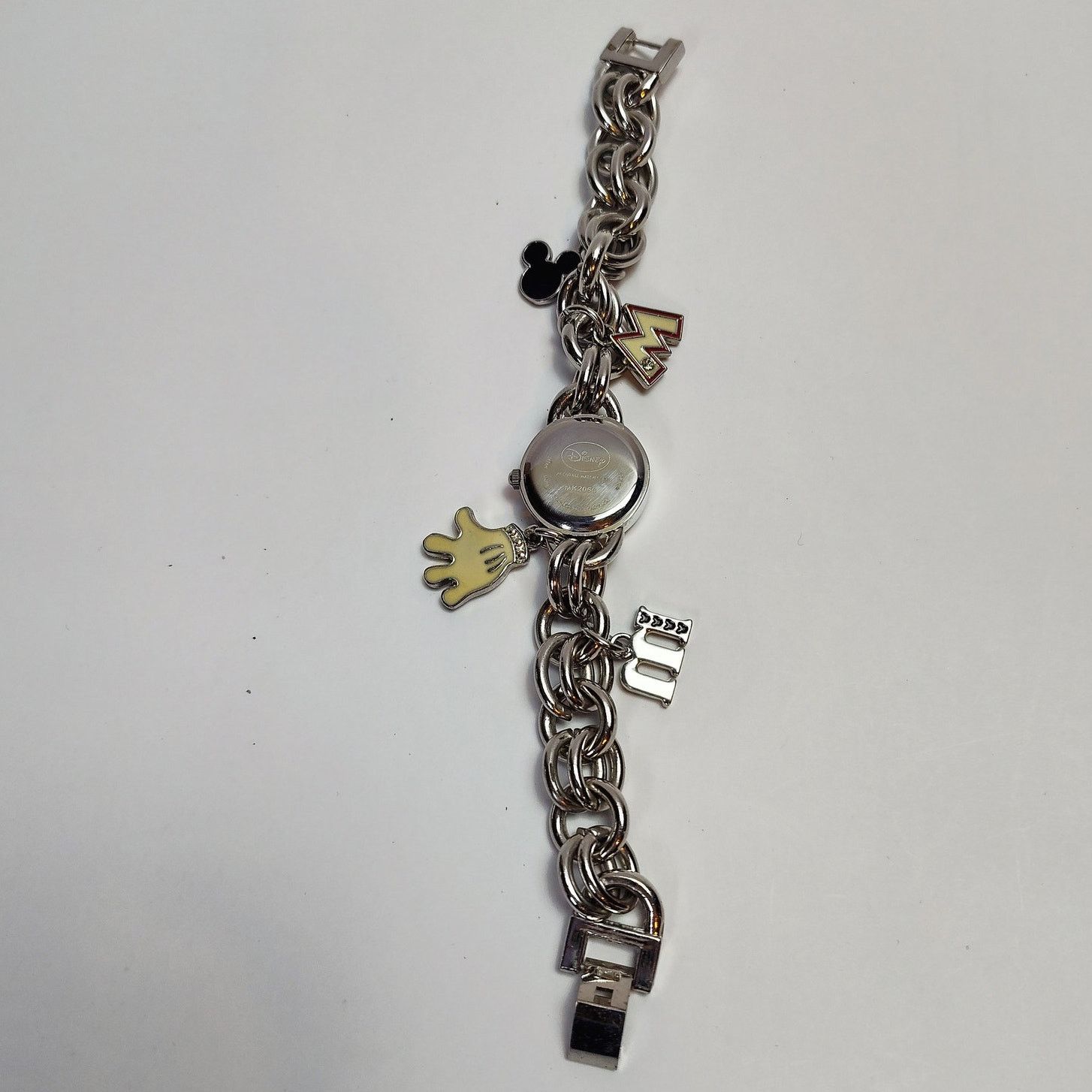 Disney Disney Mickey Mouse Charm Bracelet Watch Silver Glove Dangle Size ONE SIZE - 4 Thumbnail