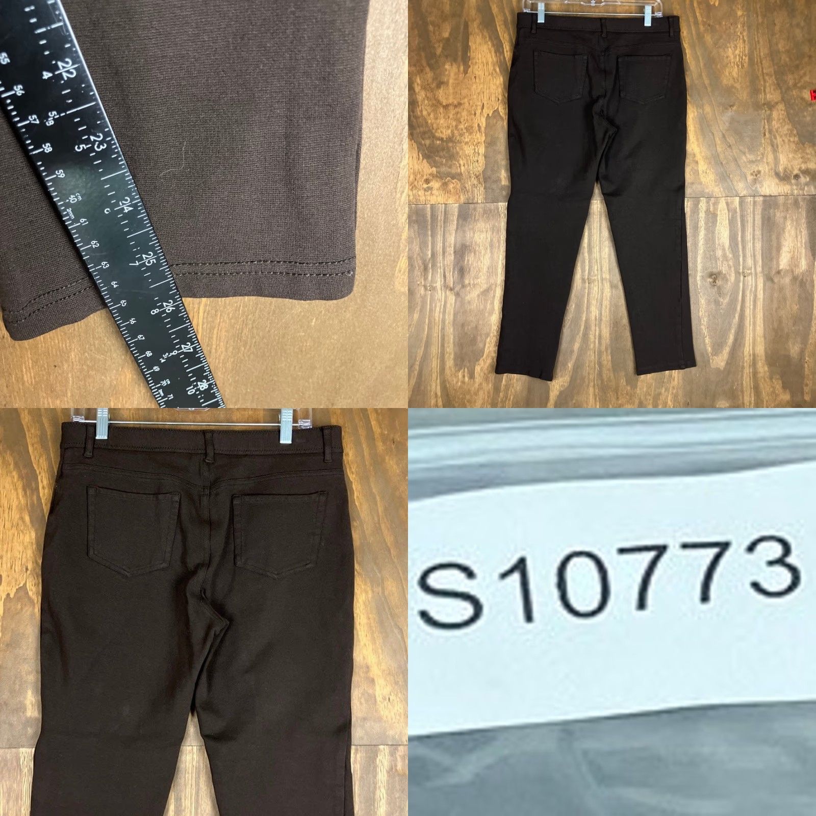 Vintage Chicos Womens Pants Brown Mid Rise Jeggings Stretch 1.5 Short MP Petite Regular Tailored Casual Workwear Women Pants Jegging Size 32" / US 10 / IT 46 - 8 Thumbnail
