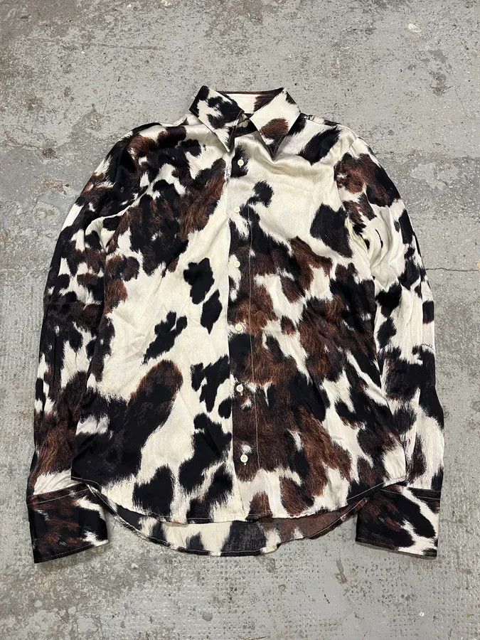 Roberto Cavalli AW2004 Cavalli Cowprint Effect Shirt Size US M / EU 48-50 / 2 - 1 Thumbnail