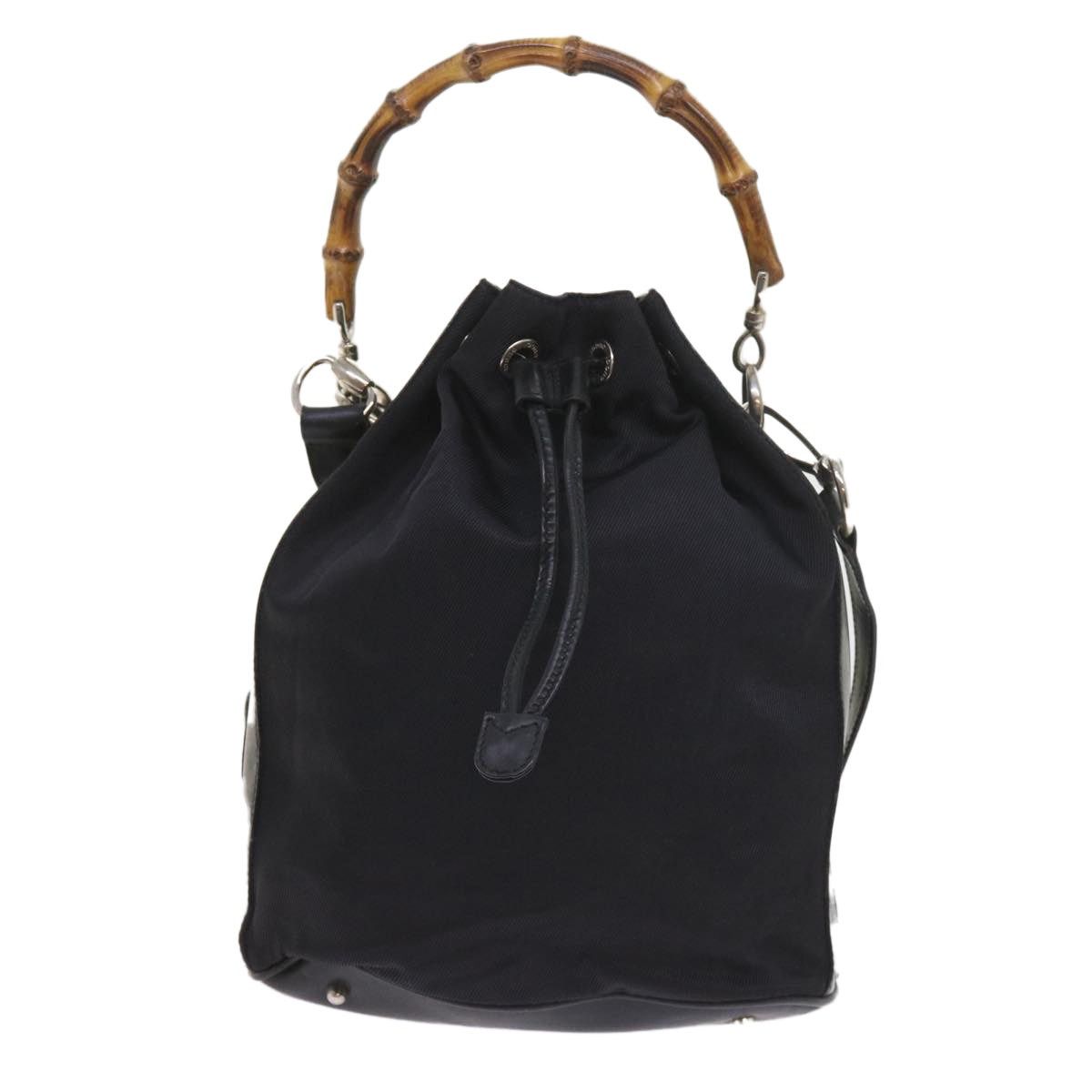 Gucci GUCCI Bamboo Shoulder Bag Nylon Black Size ONE SIZE - 2 Thumbnail