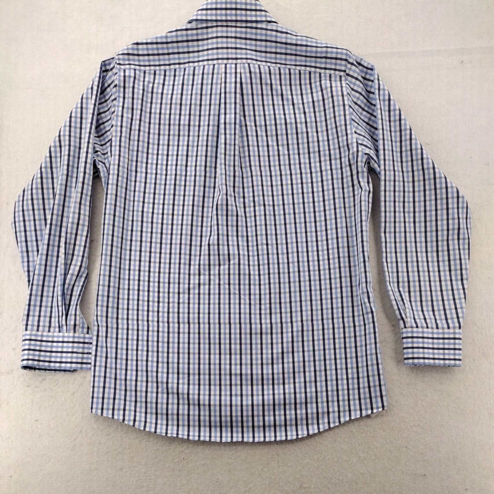 Michael Kors VINTAGE Michael Kors Shirt Mens Large Button Up Dress Blue Long Sleeve Plaid - Mens L Blue Button-Up Shirt Michael Kors 90s Theme? Size 42R - 7 Thumbnail