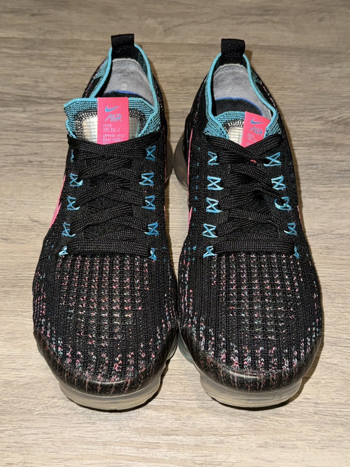 Nike Nike Vapormax Flyknit 3 Black Hyper Pink Blue Size US 7 / IT 37 - 3 Thumbnail