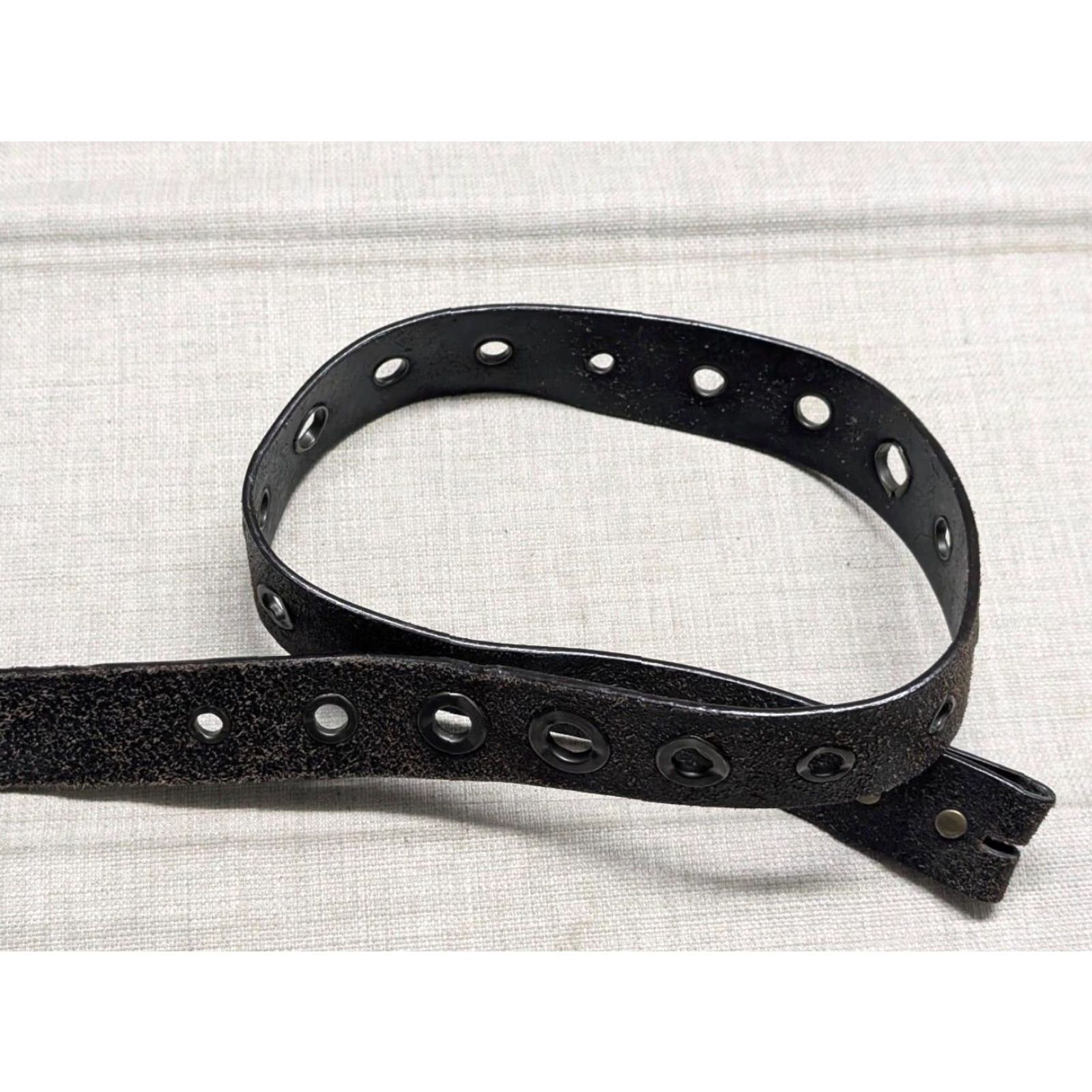 Hot Topic VINTAGE brown leather belt RIVTED studded western belt buckle 32 Men Size 32 - 5 Thumbnail
