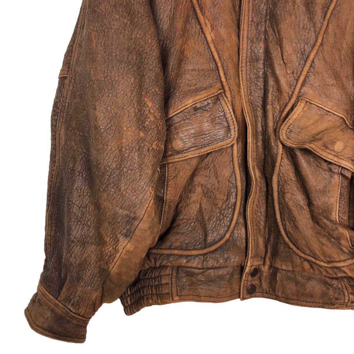 Issey Miyake 🔥Vintage Fly Leather Jacket Bomber Design Marilyn Manrose Size US M / EU 48-50 / 2 - 4 Thumbnail