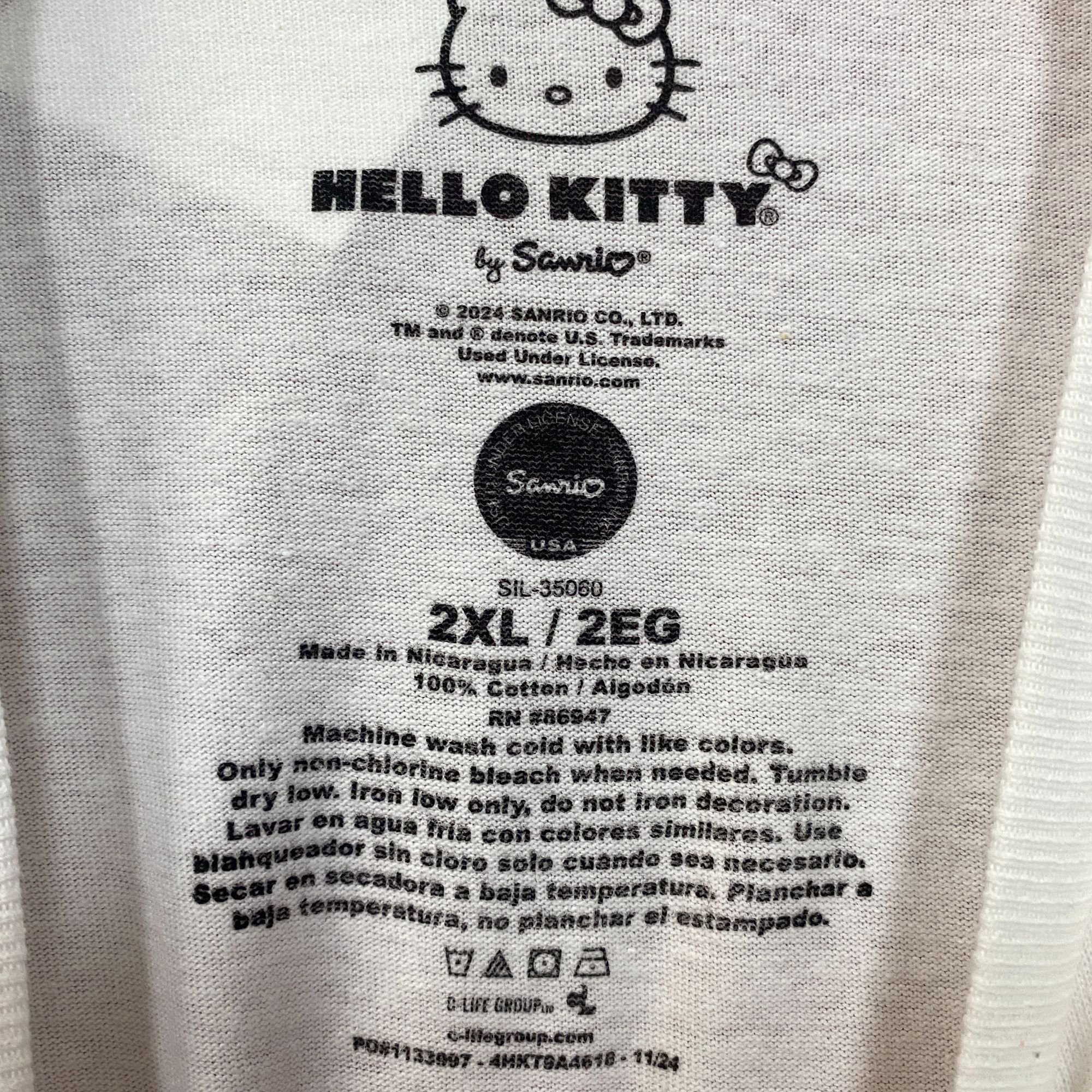 Other Sanrio Hello Kitty Bolo Tie Cute Graphic T-Shirt Large 2XL Size XXL / US 16-18 / IT 52-54 - 4 Thumbnail