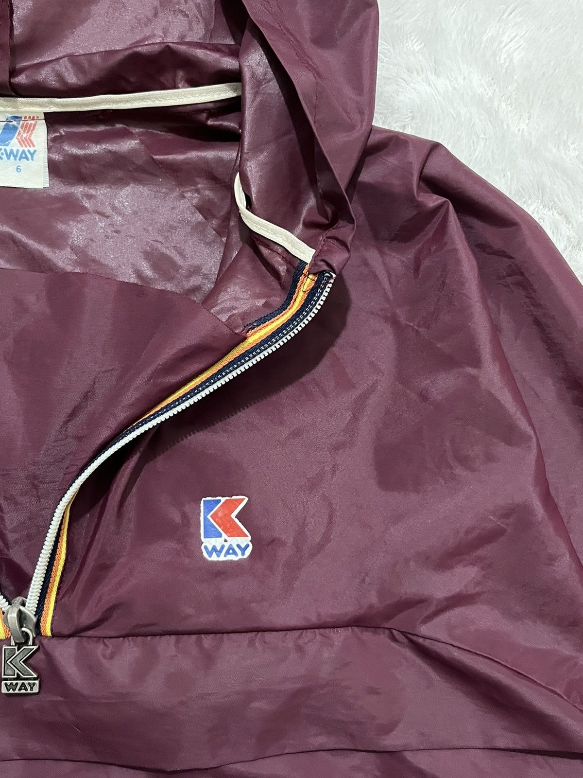 Other Vintage 90s K-Way Packable Windbreaker Jacket Burgundy Size US L / EU 52-54 / 3 - 5 Thumbnail