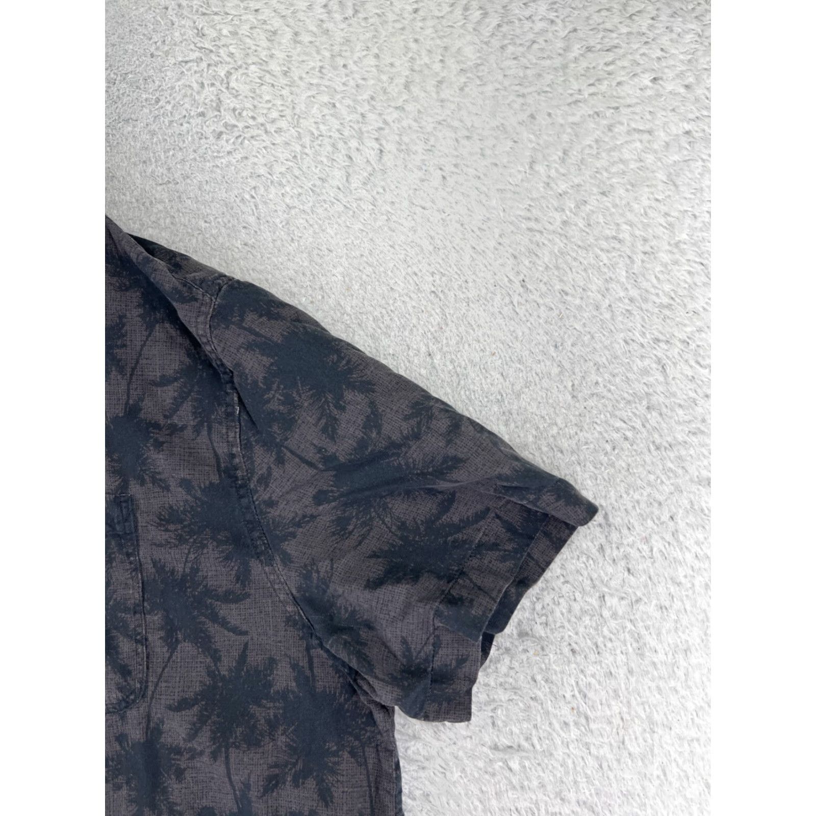 Nat Nast VINTAGE Nat Nast Shirt Mens 2XL Gray Palm Silk Blend Hawaiian Camp Short Sleeve Size US XXL / EU 58 / 5 - 2 Thumbnail