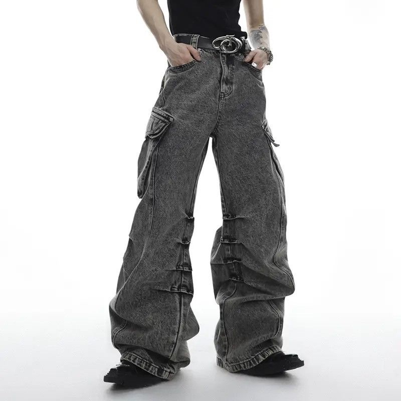 Japanese Brand × Vintage Large Pocket Niche Design Denim Trousers Size US 30 / EU 46 - 3 Thumbnail
