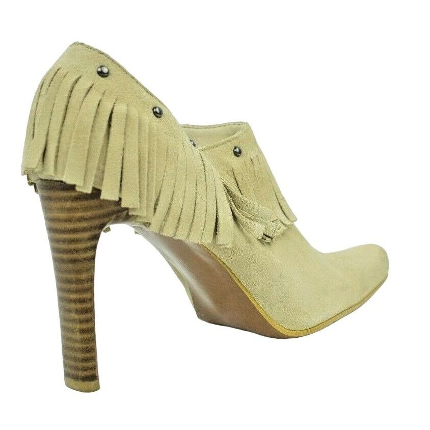 Other MIA Womens US Size 9 Hunter Tan Suede Leather Fringe Ankle B Size US 9 / IT 39 - 5 Thumbnail