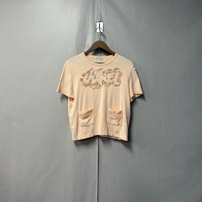 Chanel Chanel Pink Cotton T-Shirt for Women 0089 Size S / US 4 / IT 40 - 1 Thumbnail