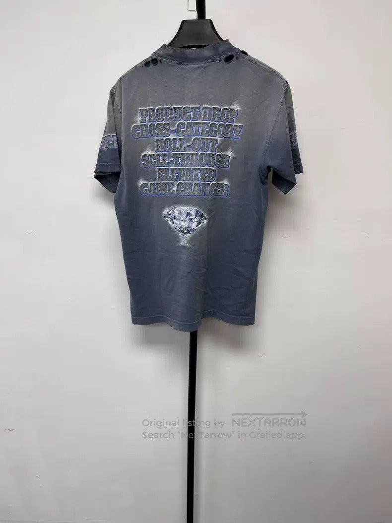Balenciaga Letter Printed Round Neck Short Sleeve T-Shirt