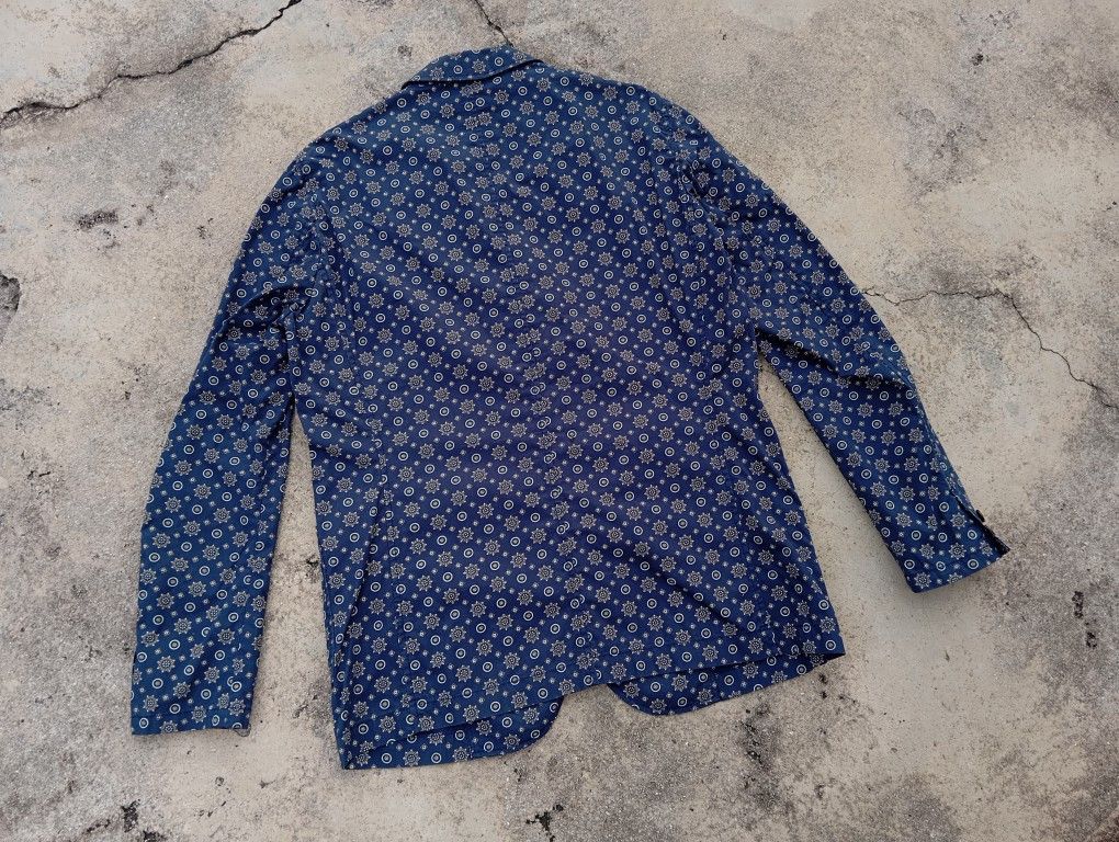 Beams Japan BEAMS Navy Total Pattern Cotton Jacket Blazer Coat 🎌 Size US M / EU 48-50 / 2 - 5 Thumbnail