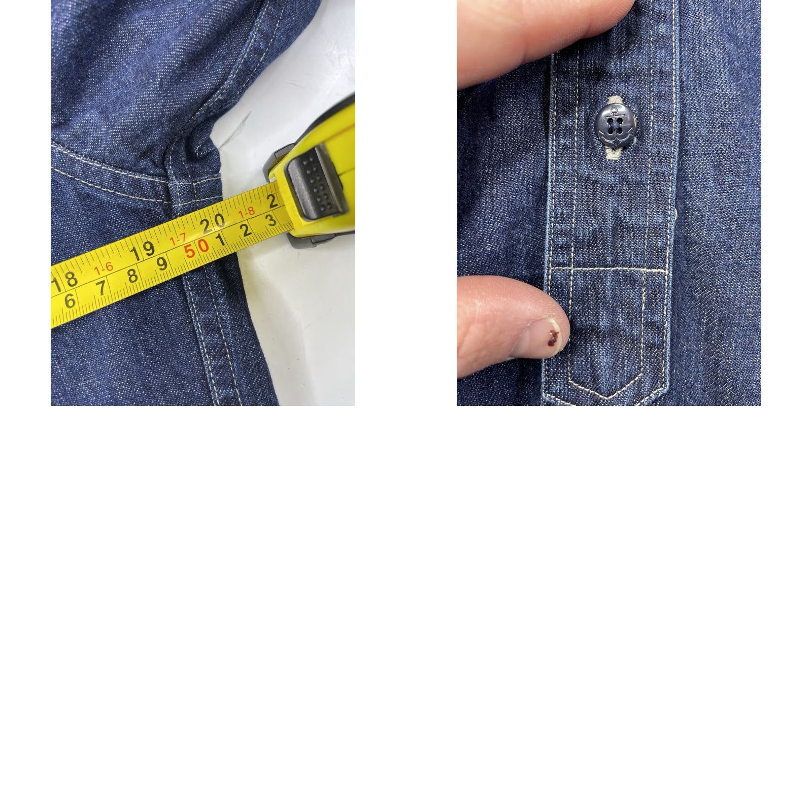 J.Crew J.CREW Wallace & Barnes Heavy Denim Jean Work Shirt Mens Size Small Indigo Blue Jacket Shirt Size US S / EU 44-46 / 1 - 8 Thumbnail