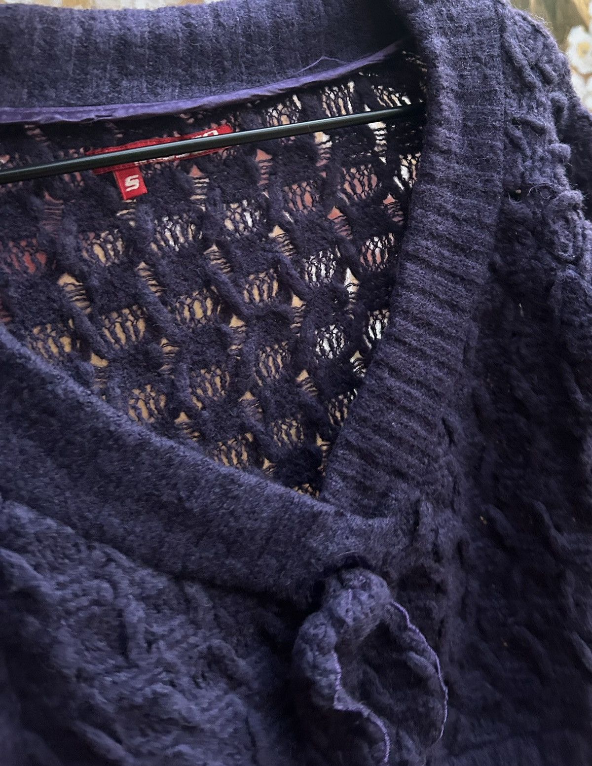 Miss Sixty Y2K Miss Sixty Cable Knit V-Neck Sweater Tie Front Size S / US 4 / IT 40 - 5 Thumbnail