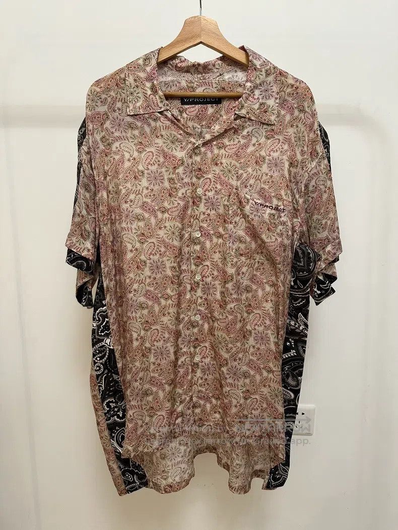 Y/Project Y/PROJECT Size S Deconstruction shirt with mulberry silk an Size US S / EU 44-46 / 1 - 1 Thumbnail