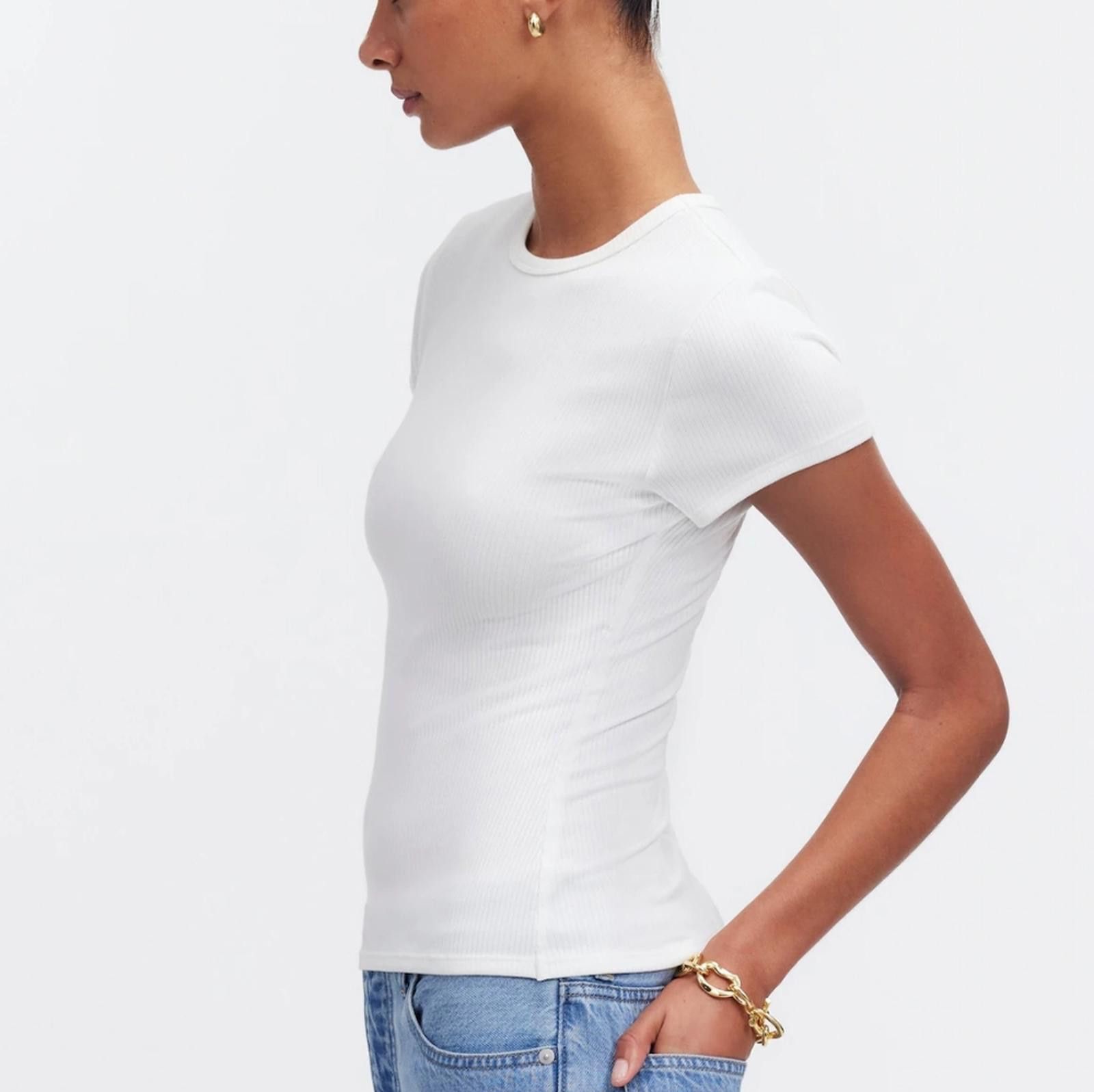 Madewell Madewell Drapey Rib Tee M Size M / US 6-8 / IT 42-44 - 1 Thumbnail