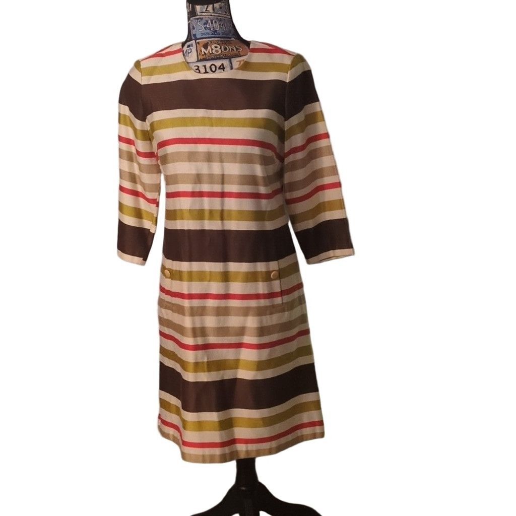 J.McLaughlin J. McLaughlin Striped 3/4 Sleeve Tunic Dress Size 2 Size XS / US 0-2 / IT 36-38 - 2 Thumbnail