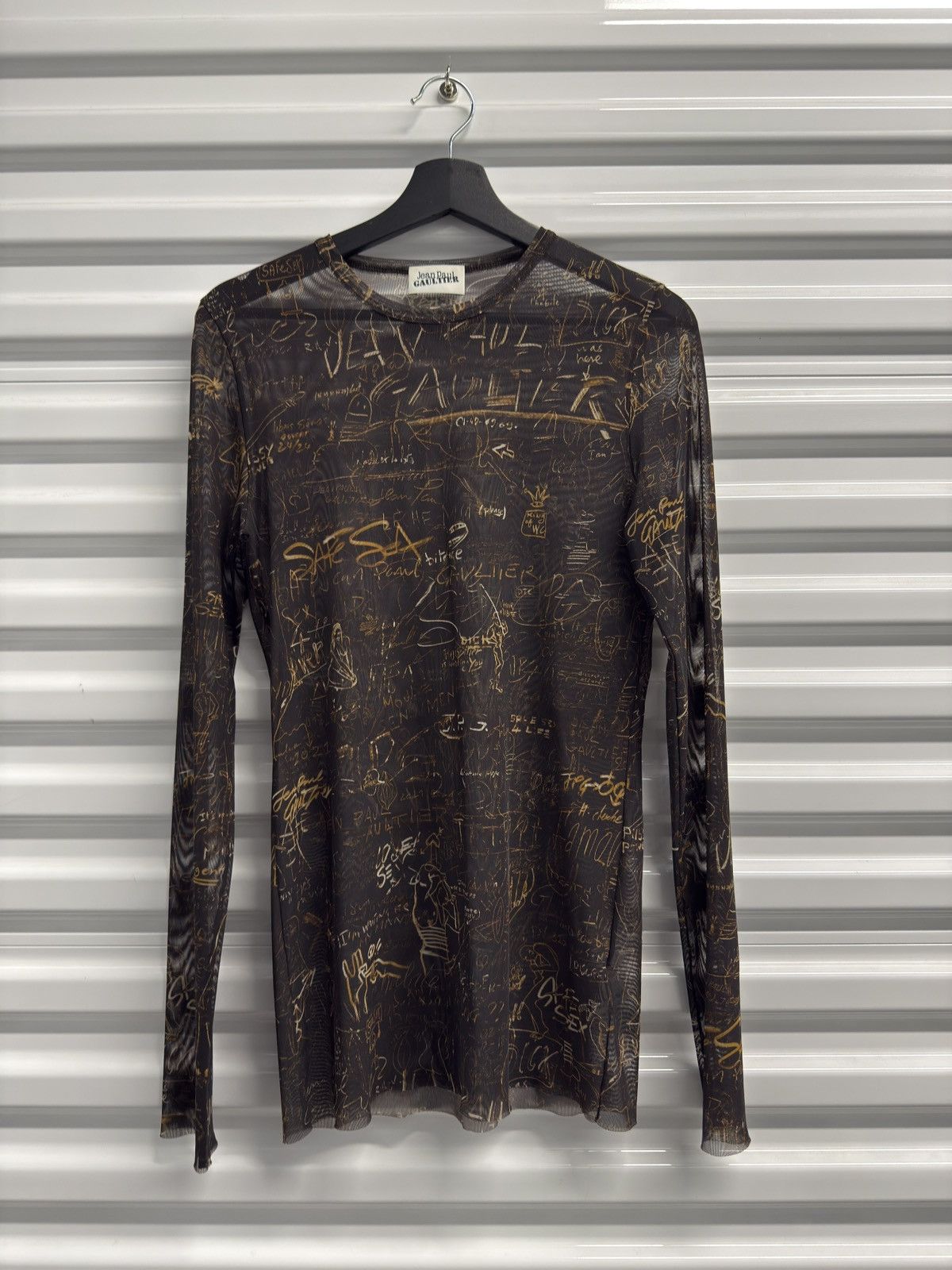 Jean Paul Gaultier Jean Paul Gaultier Mesh Graffiti Long Sleeve Size US M / EU 48-50 / 2 - 1 Thumbnail