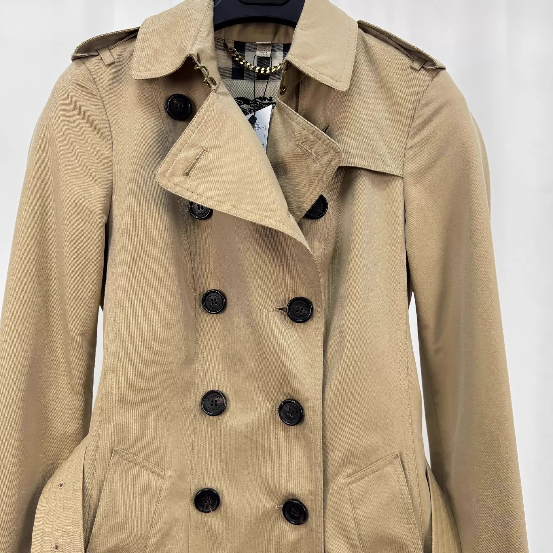 Burberry Burberry check khaki lining trench coat UK2 99 new Size XXS / US 00 / IT 34 - 3 Thumbnail