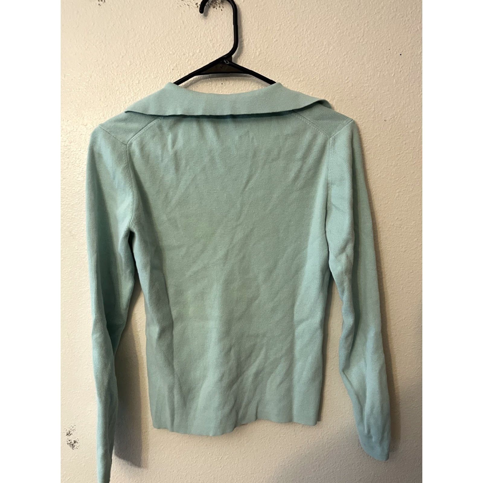 Loft VINTAGE LOFT POLO Sweater XS Blue Oversized w/V-neck Größe XS Pullover Knit Ladies Size XS / US 0-2 / IT 36-38 - 3 Thumbnail