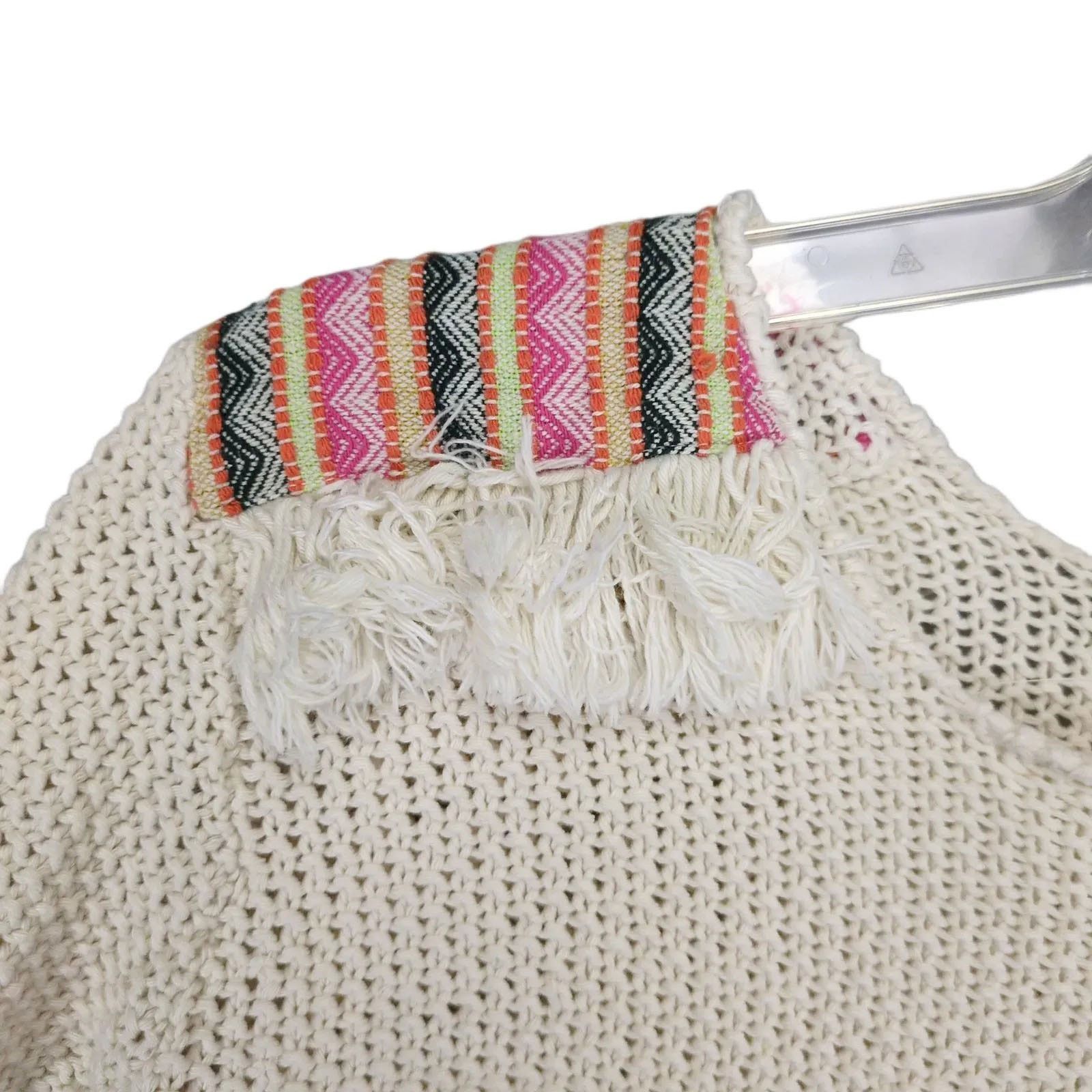 Billabong Billabong Sandy Kisses Women's M Fringe Open Knit Sweater Size M / US 6-8 / IT 42-44 - 5 Thumbnail