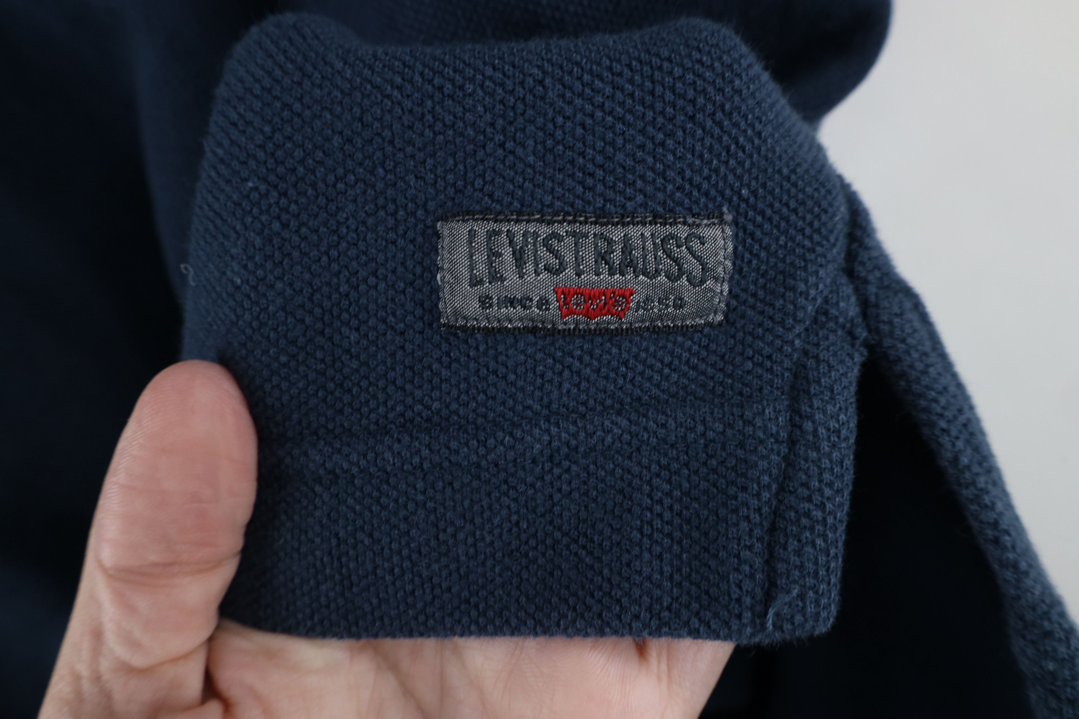 Levi's × Vintage Vintage 90s Levis Spell Out Pique Cotton Collared Polo Shirt Size US S / EU 44-46 / 1 - 4 Thumbnail