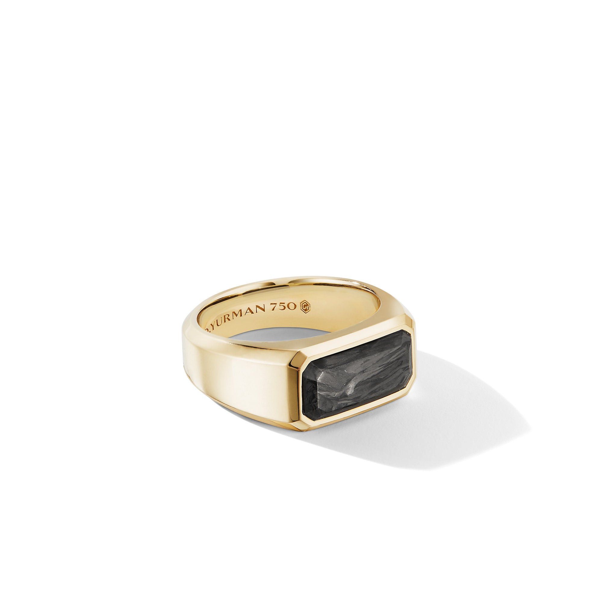 David Yurman o1w1db10325 Size:OS/ Forged Carbon Signet Ring in Golden Size ONE SIZE - 1 Thumbnail