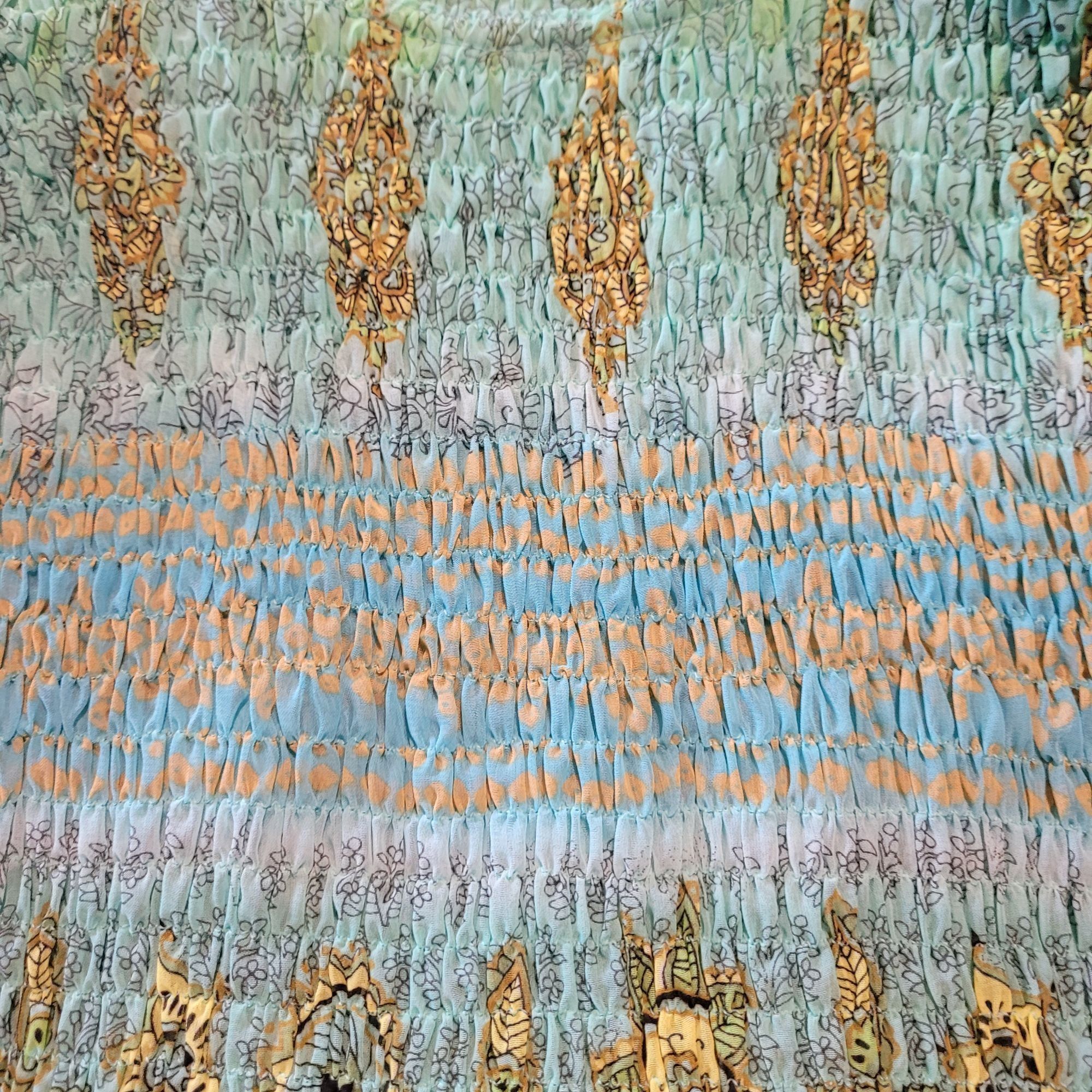 Coldwater Creek Vtg 90's Crinkle Maxi Dress Sz 6P Blue Paisley Sleeveless Sm Size M / US 6-8 / IT 42-44 - 5 Thumbnail